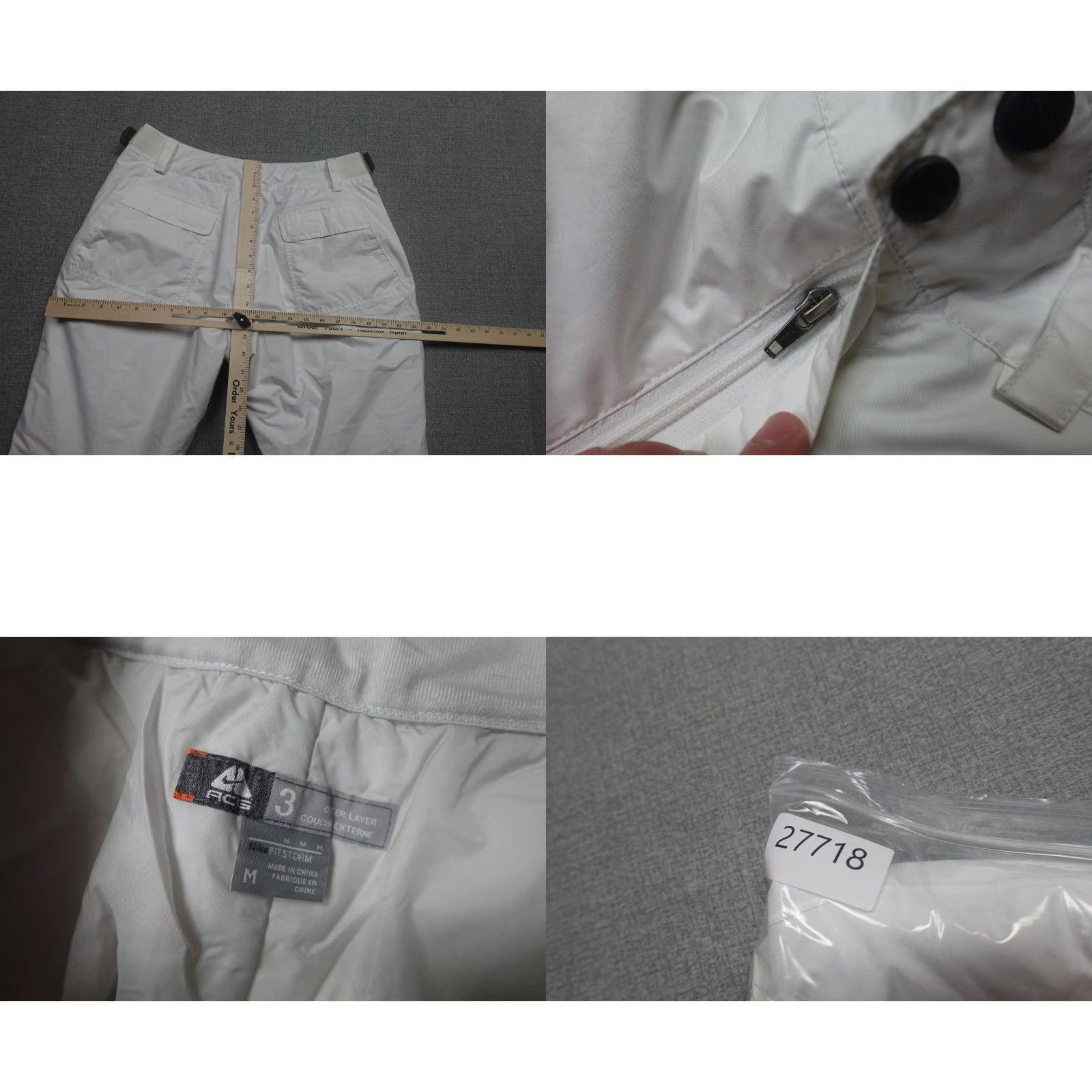 Nike Nike ACG Snow Pants Women M White FitStorm 3Layer Waterproof Adjustable Skiing Pants Winter Mens Womens? Size 32" / US 10 / IT 46 - 8 Thumbnail