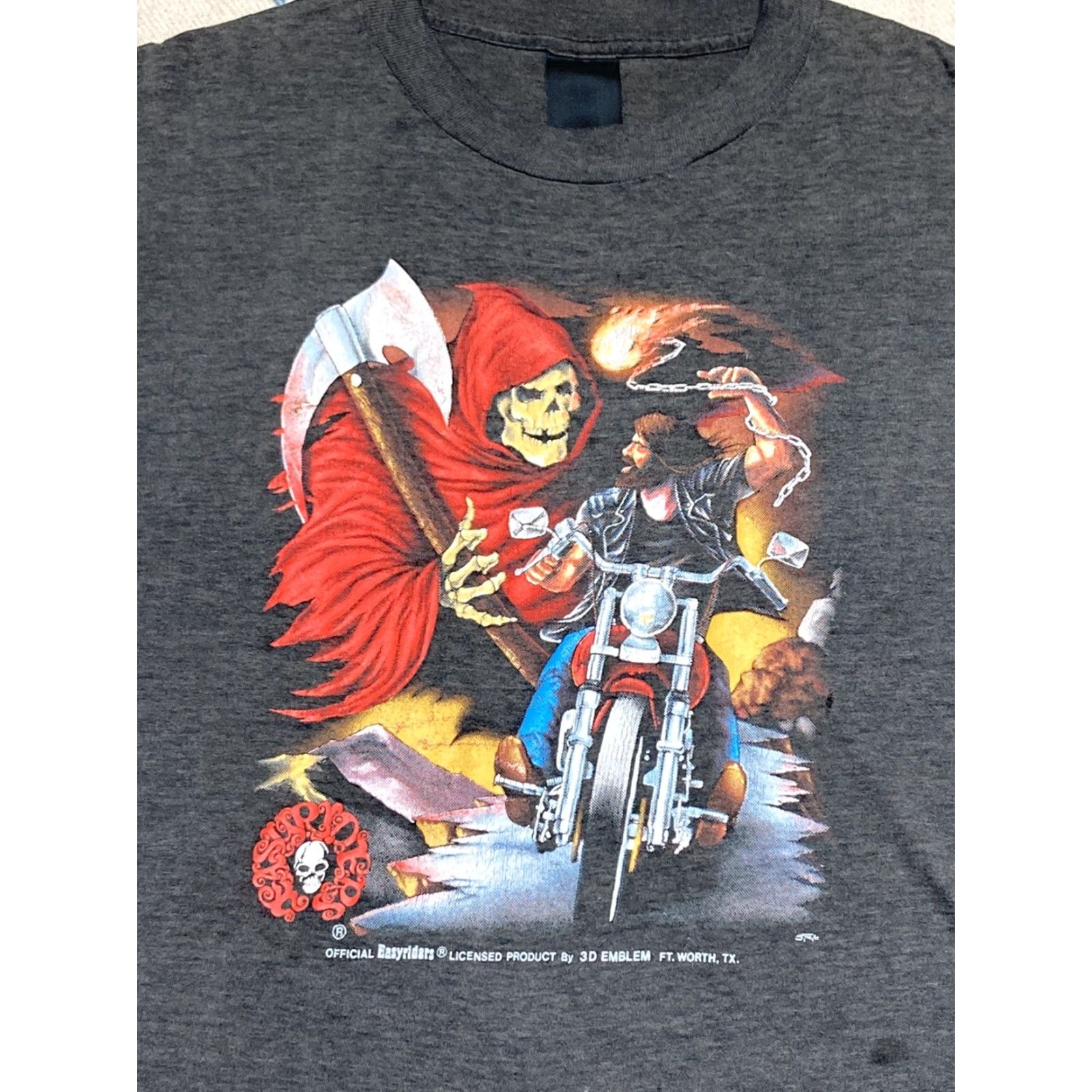 Harley Davidson VINTAGE Harley-Davidson T-Shirt 3D Emblem Easyriders Invitational 1989 Hells Angels LG Mens Shirt Black 3D Emblem Ang el Size US L / EU 52-54 / 3 - 2 Thumbnail