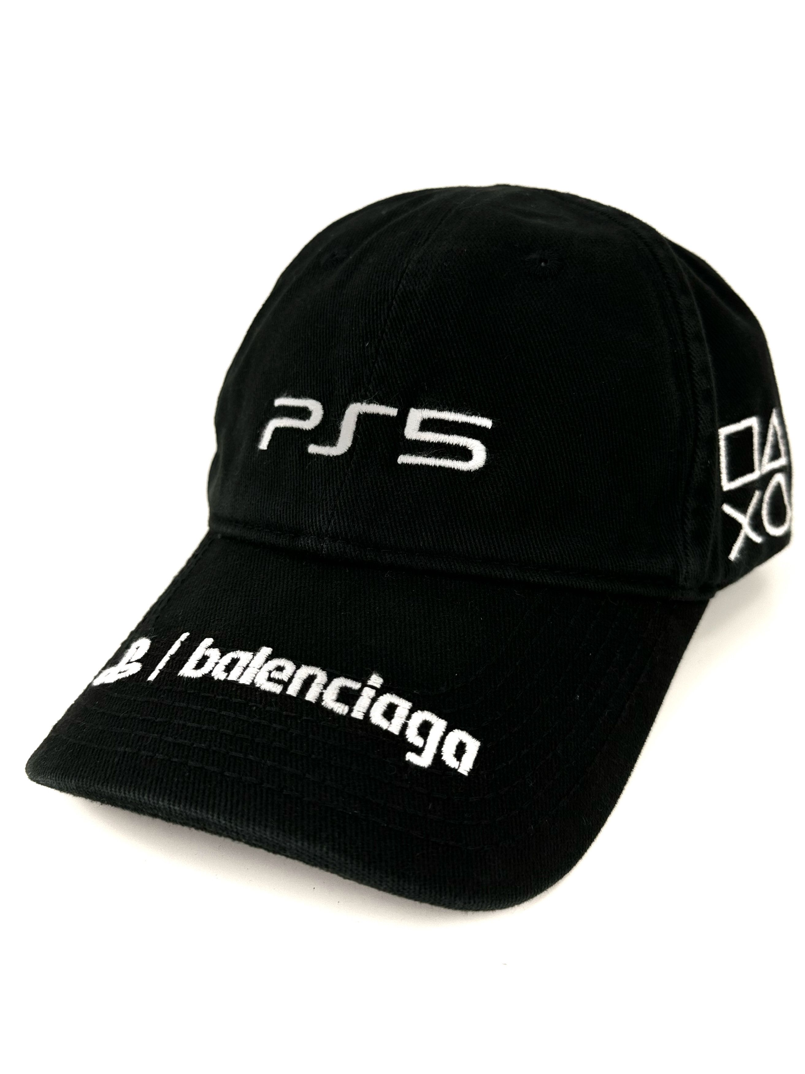 Balenciaga Balenciaga PS5 Center Logo Baseball Cap Black Hat One Size ...