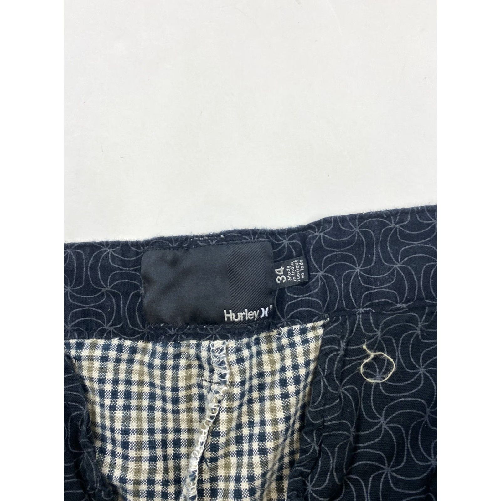 Hurley Hurley Chino Shorts Mens 34 Plaid Multicolor Size US 34 / EU 50 - 3 Thumbnail