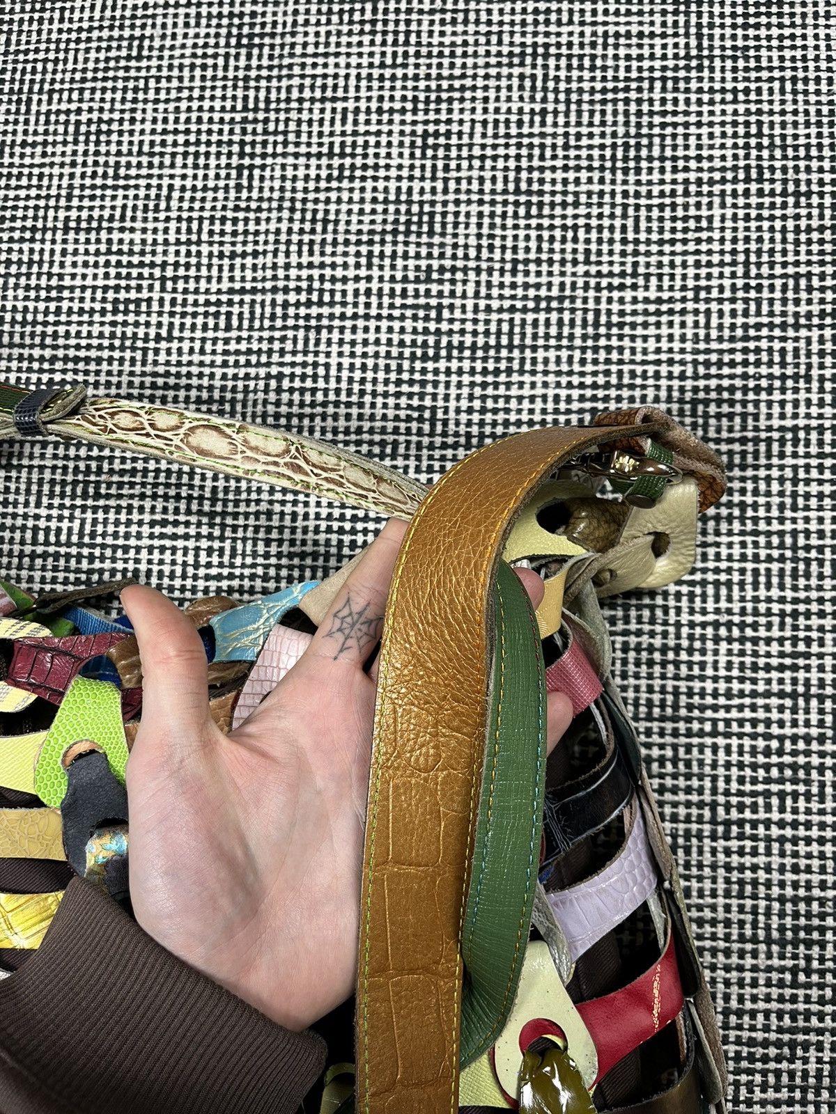 Japanese Brand Octopus avant garde woven leather crossbody bag y2k Size ONE SIZE - 4 Thumbnail