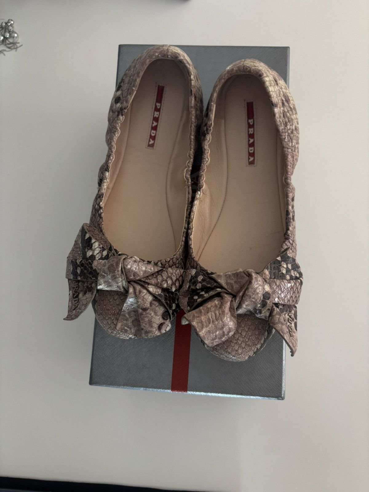 Prada Prada Snakeskin Ballerina Flats Size 36 Size US 5 / IT 35 - 8 Thumbnail
