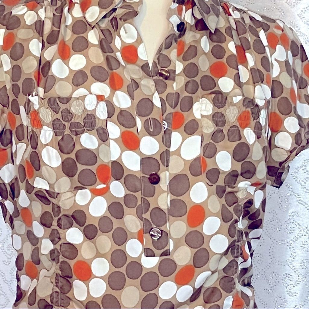 Michael Kors Michael Kors brown and orange top Size M / US 6-8 / IT 42-44 - 2 Thumbnail