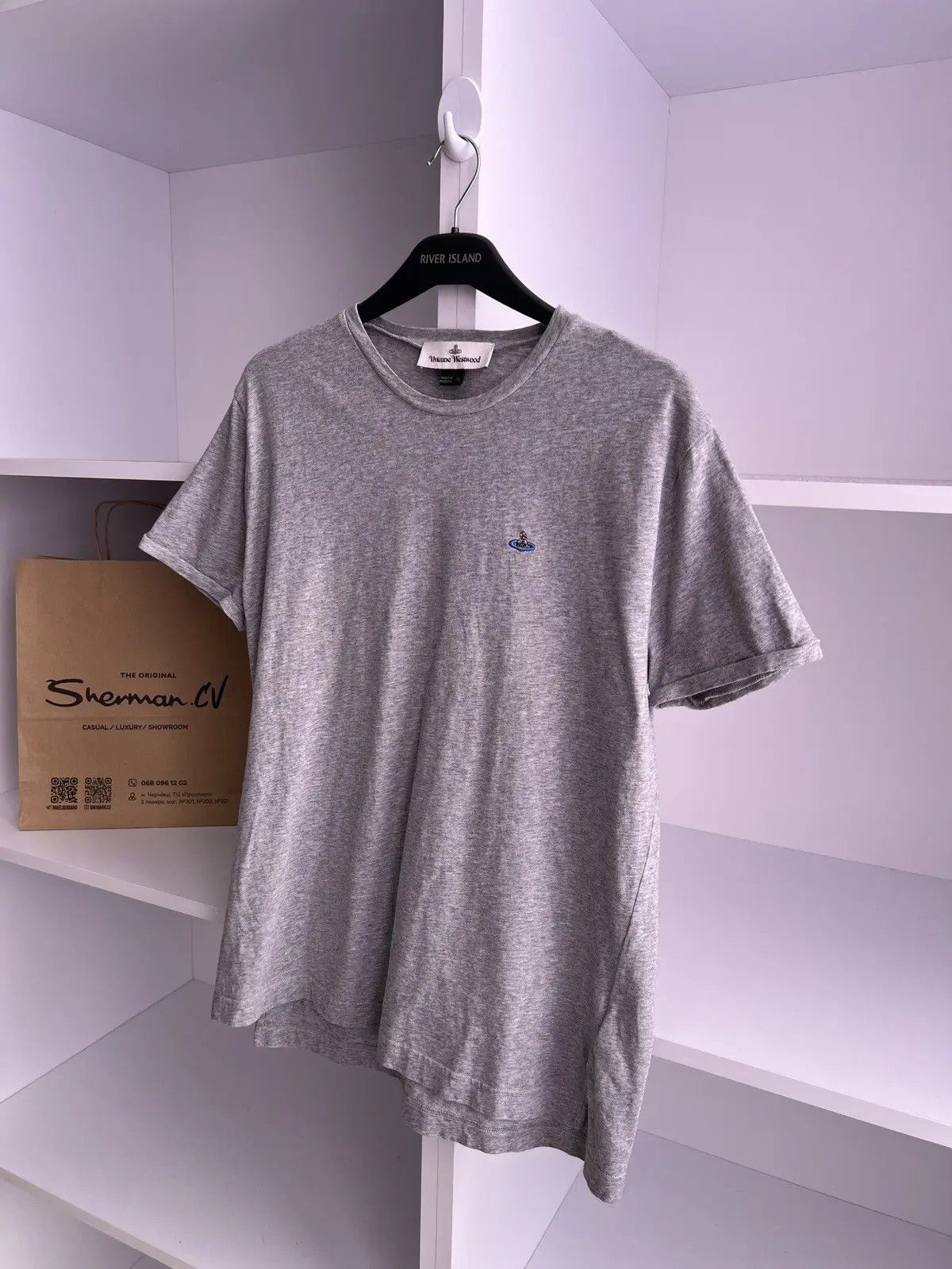 Vintage × Vivienne Westwood Vintage Vivienne Westwood Denim Gray T-Shirt Size US XL / EU 56 / 4 - 3 Thumbnail