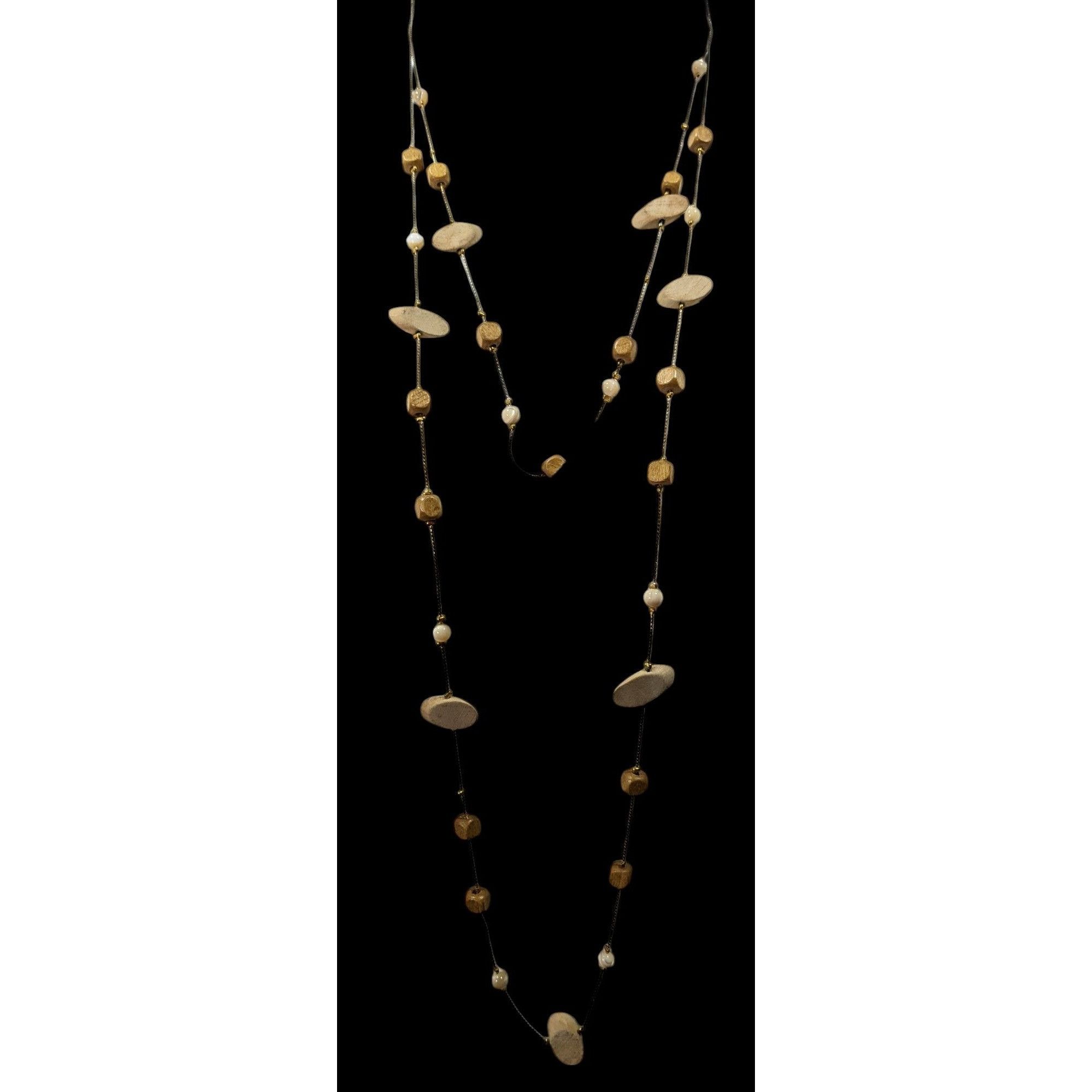 Other Elegant Multilayer Wood Beaded Station Necklace Size ONE SIZE - 2 Thumbnail
