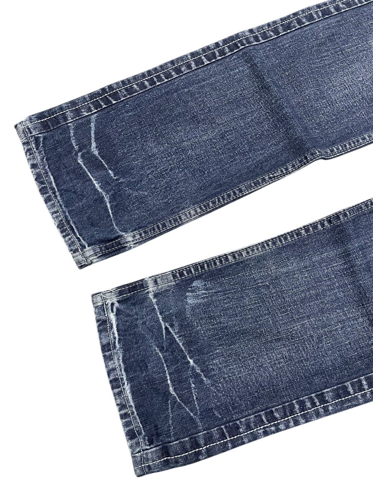 If Six Was Nine × LOWBOX × Le Grande Bleu (L.G.B.) Lowbox Japan Cracked Shadow Wash Straight Jeans Size US 30 / EU 46 - 5 Thumbnail