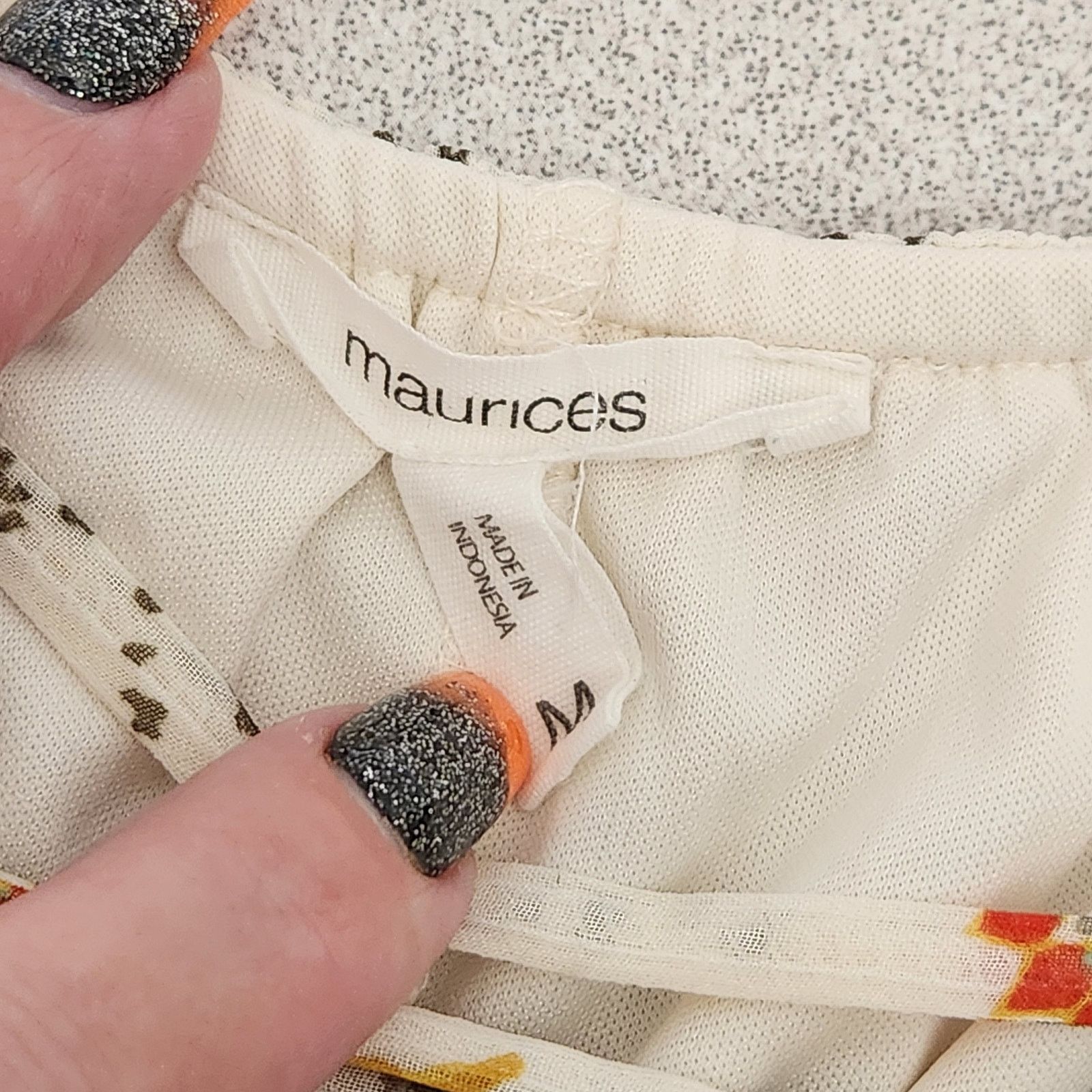 Other Maurices Cream Green Floral Hi Low Spaghetti Strap Top M Size M / US 6-8 / IT 42-44 - 4 Thumbnail