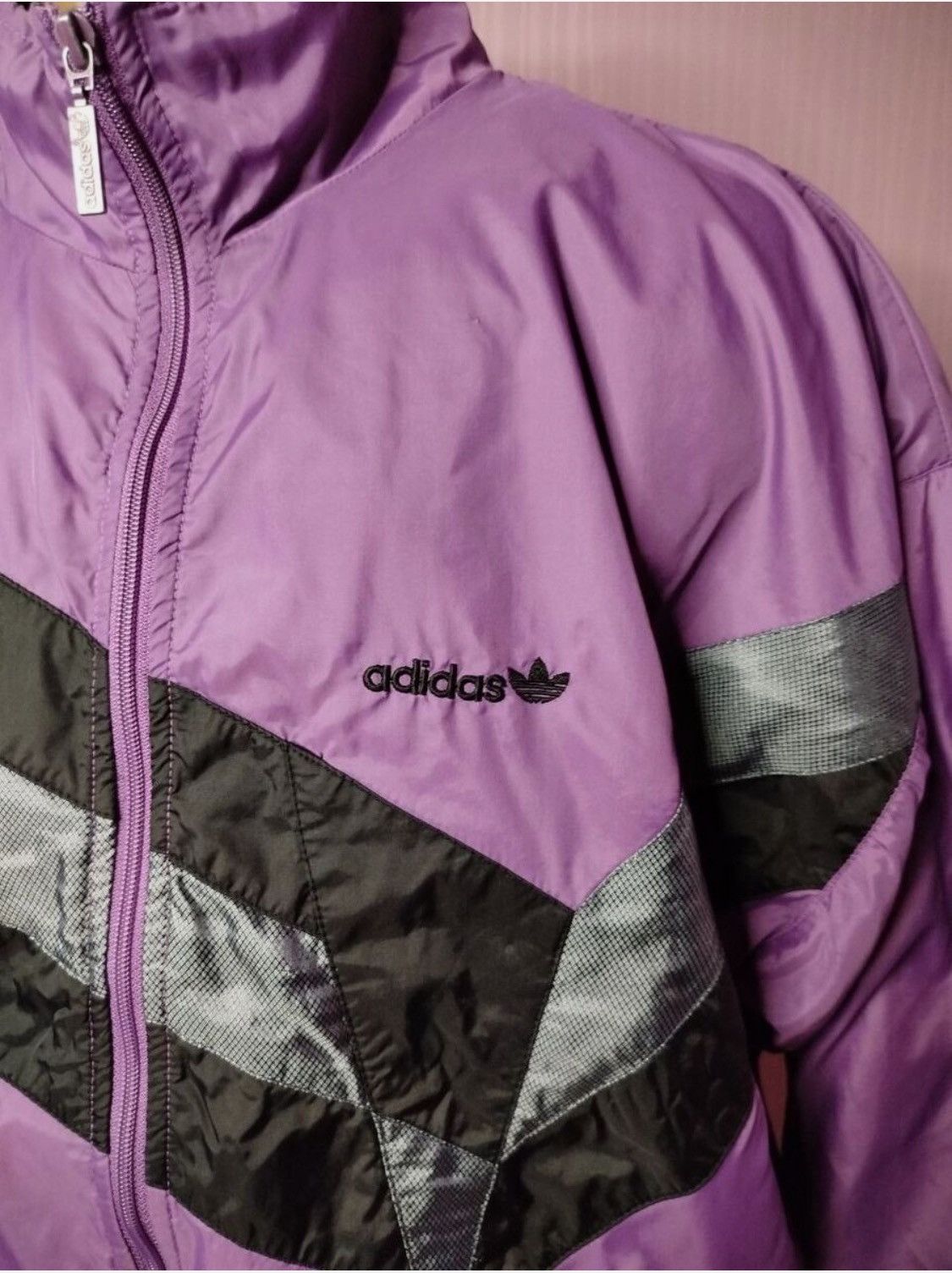 Adidas Adidas Vintage Purple Track Jacket Mens Large Shell Suit 90s Size US L / EU 52-54 / 3 - 2 Thumbnail