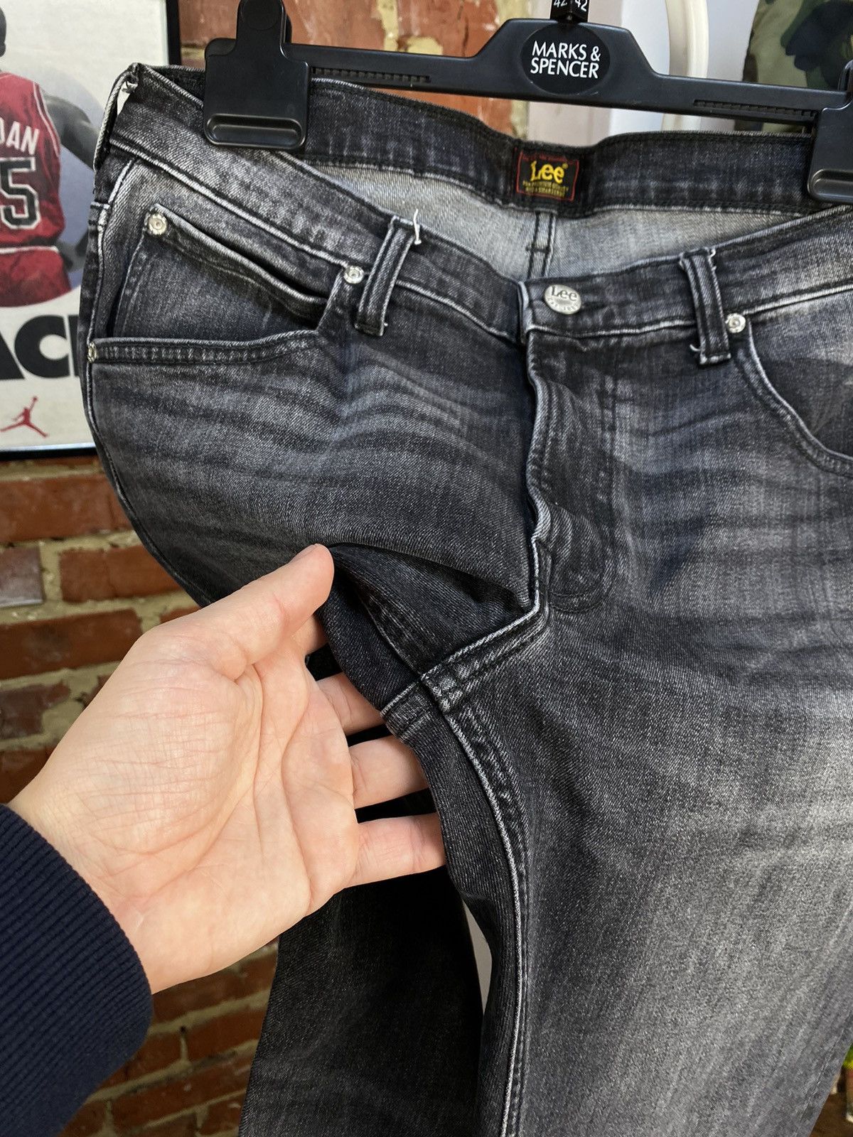Lee × Vintage Lee Daren Zip Fly Gray Denim Jeans Size US 32 / EU 48 - 6 Thumbnail