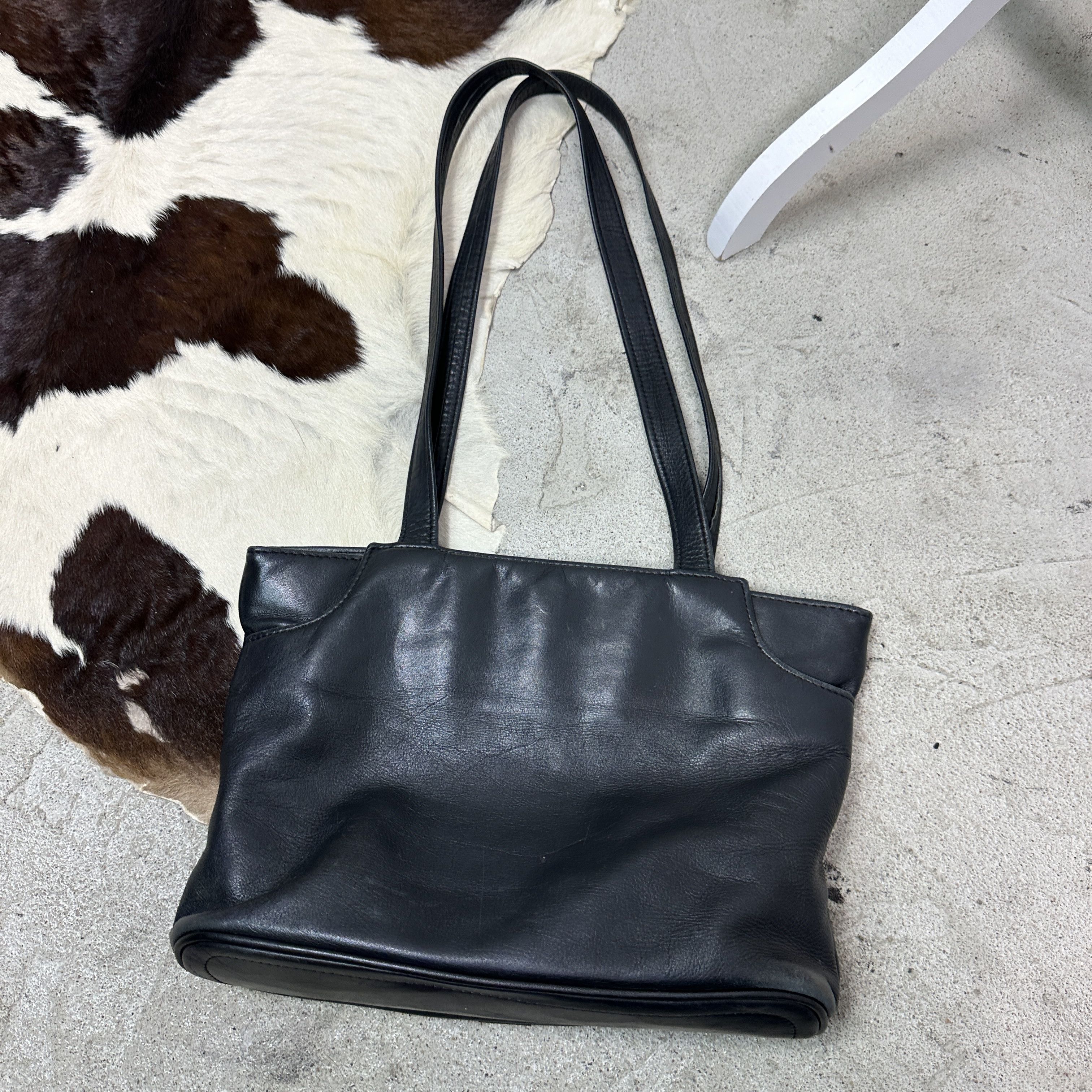 Vintage Vintage Avant Garde Leather Biker Grunge Bag 90s Size ONE SIZE - 3 Thumbnail