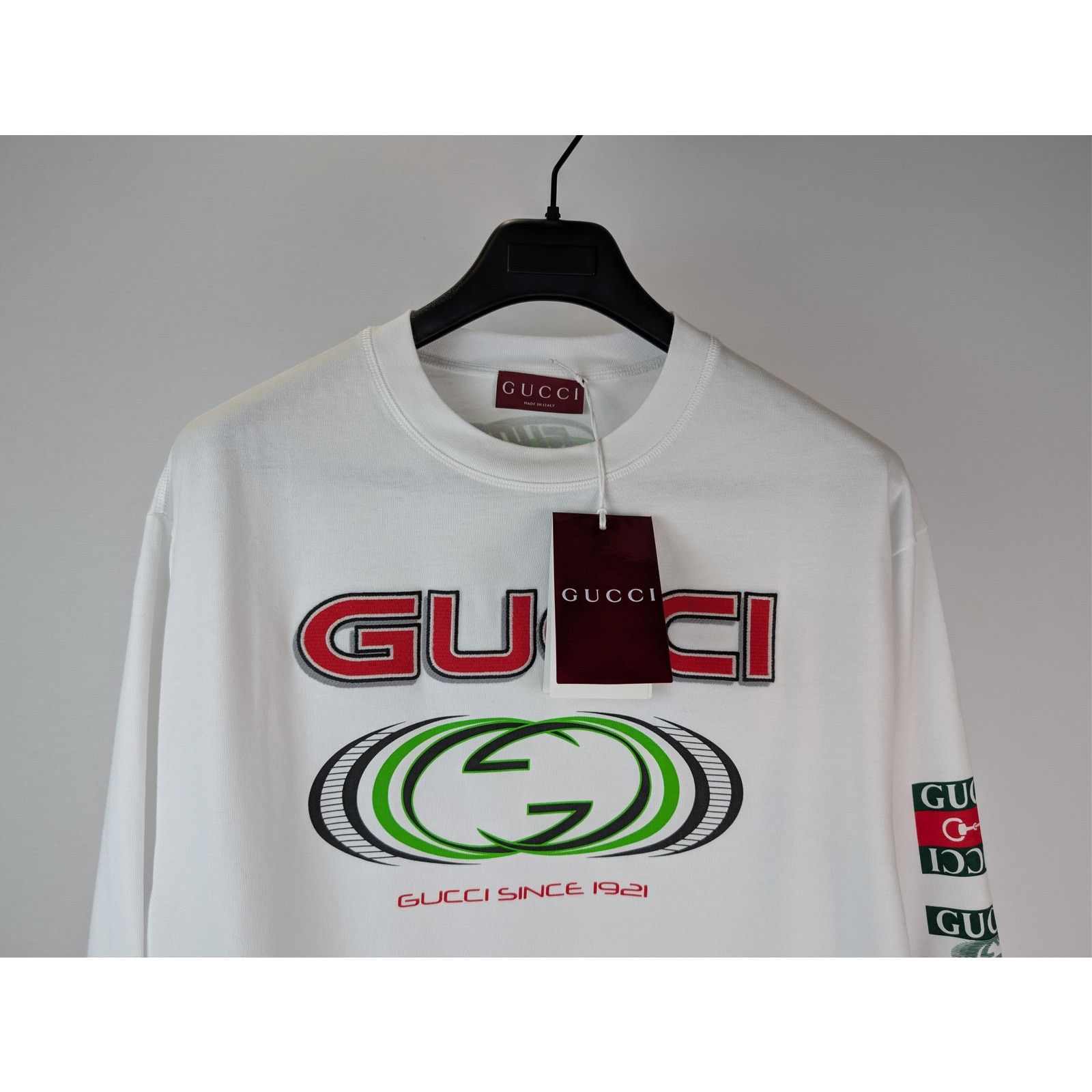 Gucci o1rshd1 Q:2 / Logo-Print Cotton Jersey T-shirt in White Size US M / EU 48-50 / 2 - 3 Thumbnail