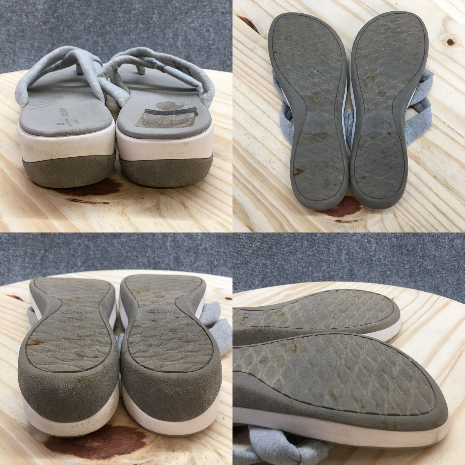 Clarks Clarks Top Womens Gray Sandals Arla Kaylie Slide Slip Comfort Low Size L / US 10 / IT 46 - 8 Thumbnail