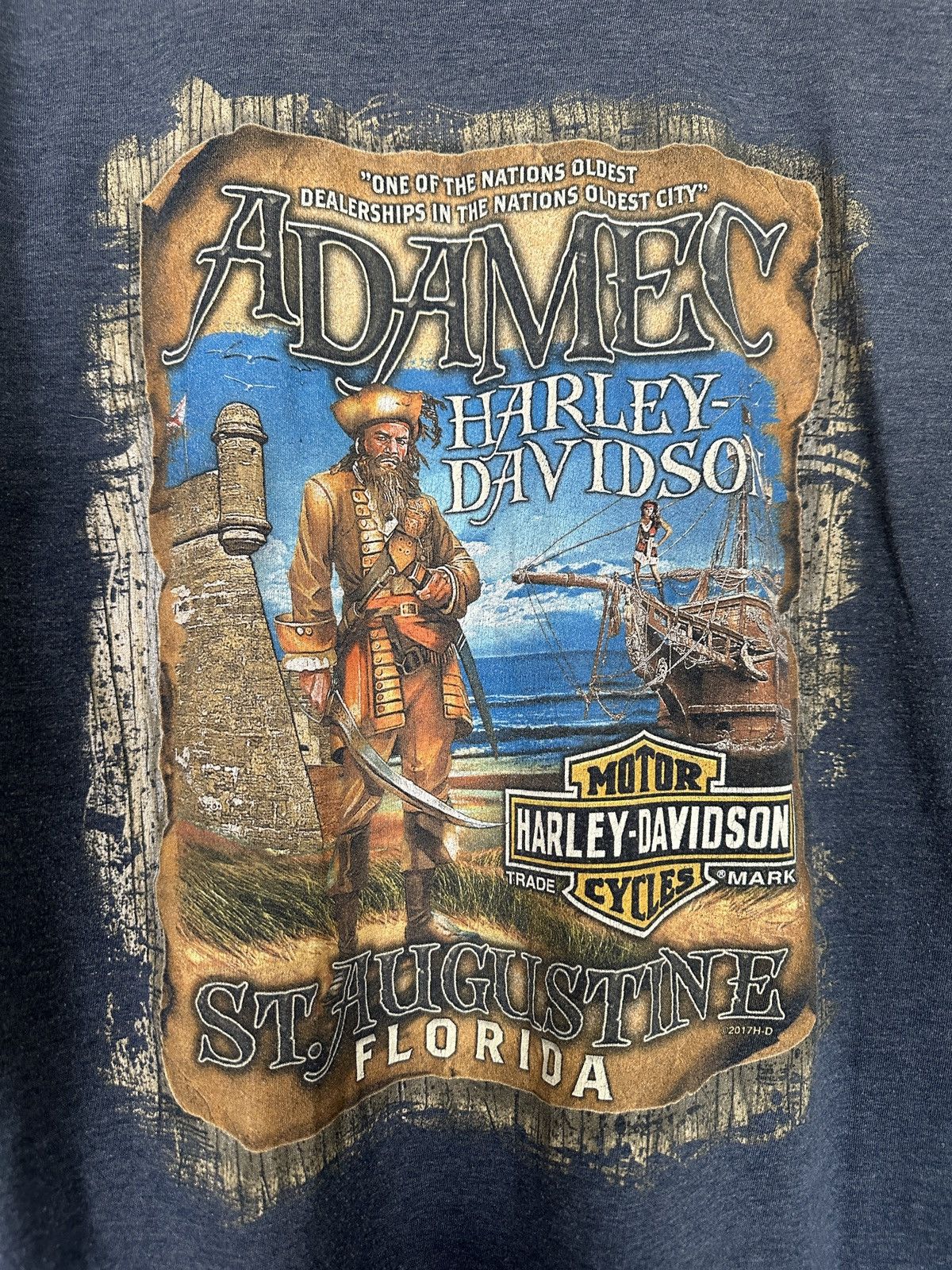 Harley Davidson Vintage Y2K Harley Davidson St Augustine Florida Graphic Tee Size US L / EU 52-54 / 3 - 8 Thumbnail