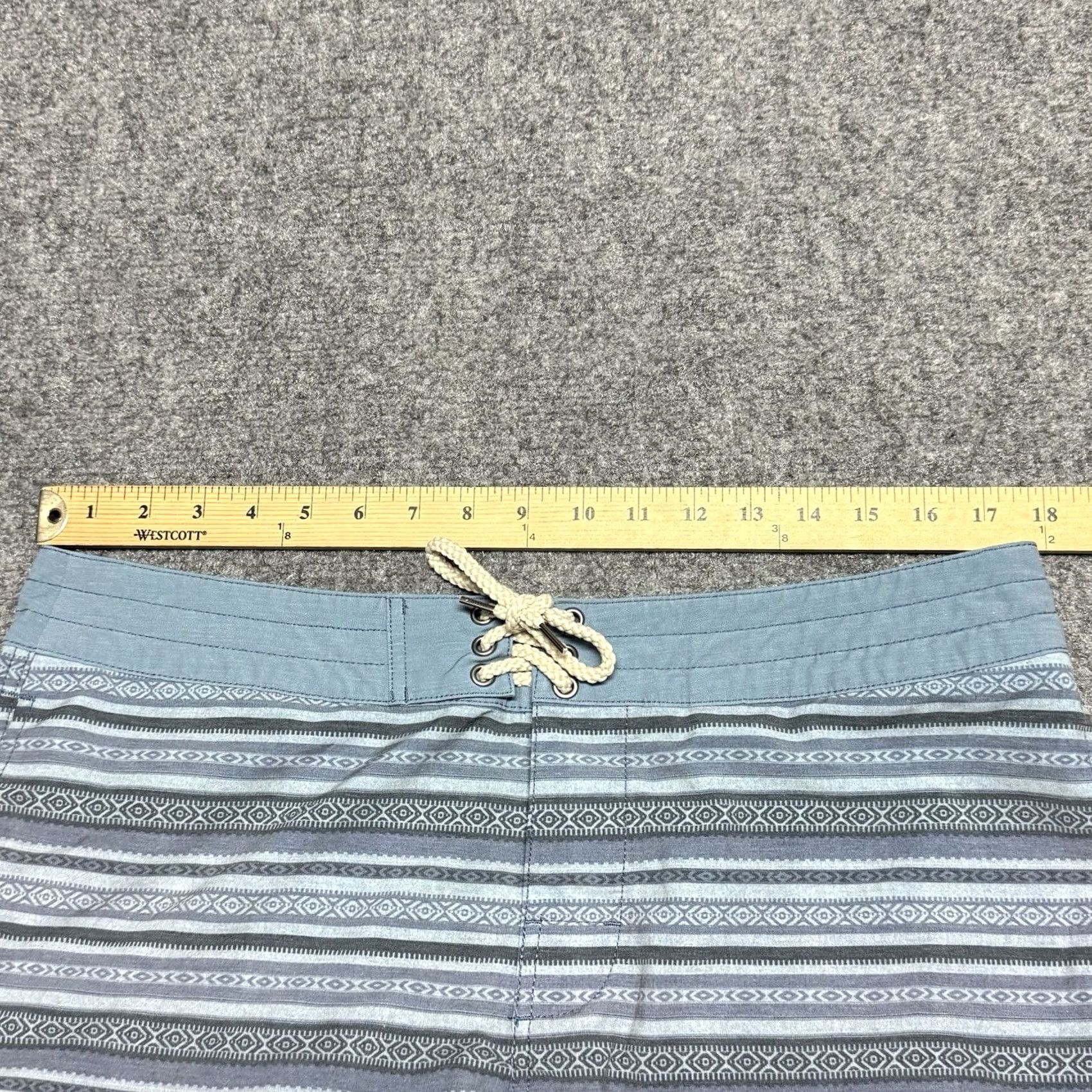 Faherty Faherty Boardshorts Mens 34 Classic Blue Falls Ikat Swim Shorts Bathing Suit Geometric Beach Size US 34 / EU 50 - 5 Thumbnail