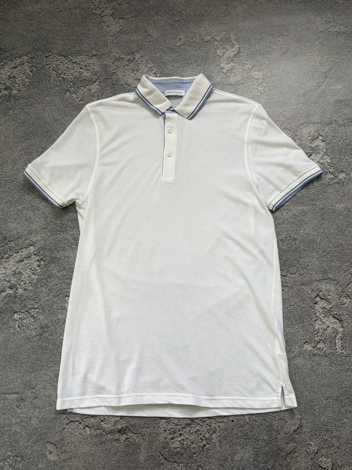 Gran Sasso Gran Sasso Italy White Cotton Polo Shirt 50 L Knit Casual Size US L / EU 52-54 / 3 - 1 Thumbnail