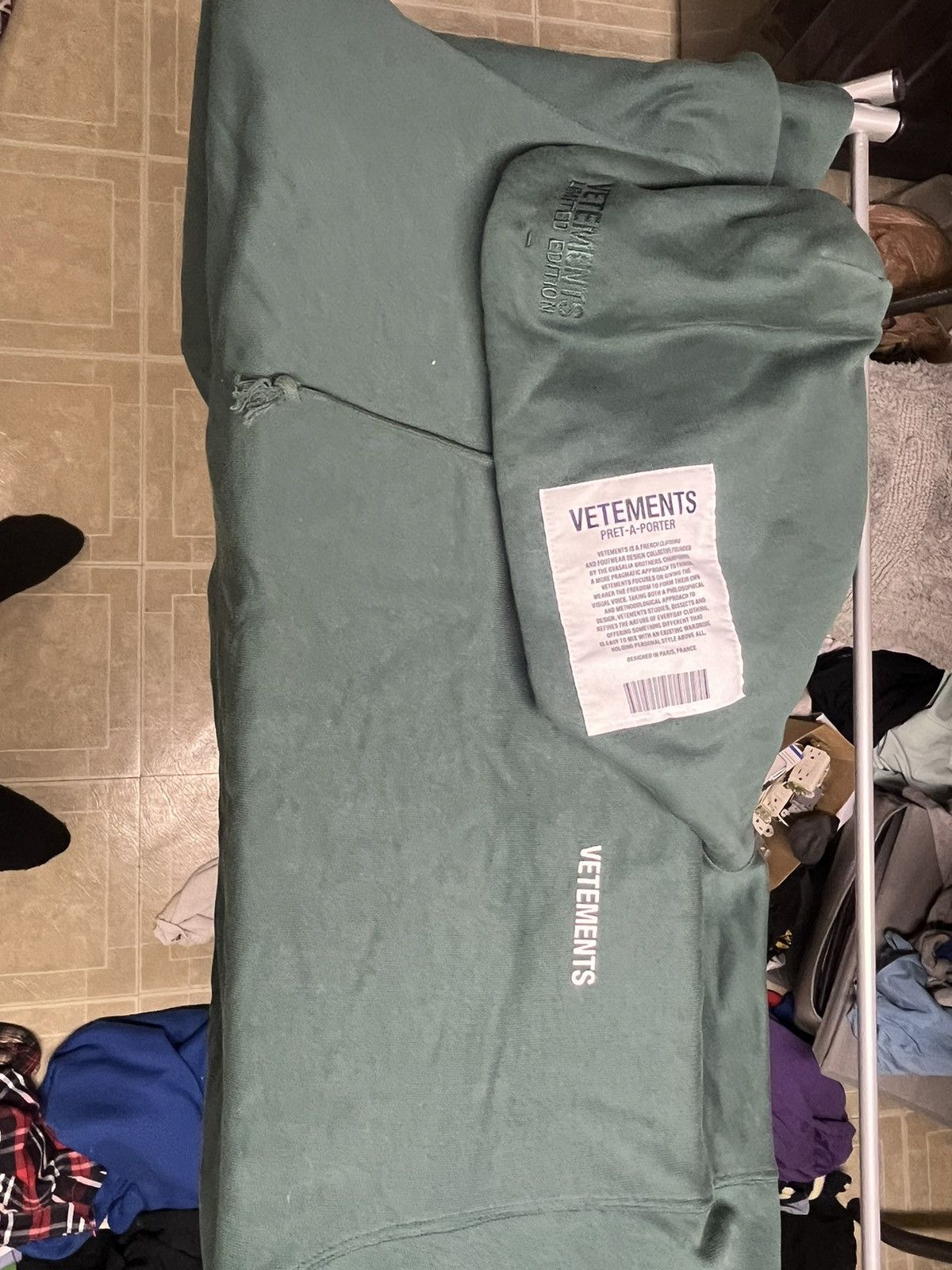 Vetements Bar Code Hoodie