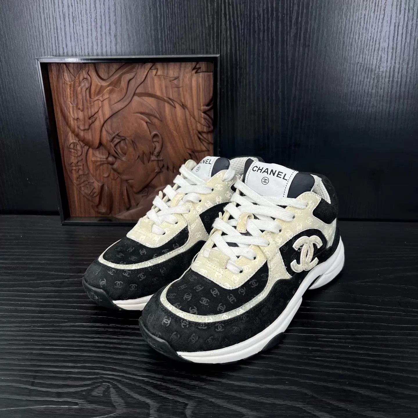 Chanel CHANEL B&W Print Panda Sneakers Women's 36.5 Size US 6 / IT 36 - 1 Thumbnail