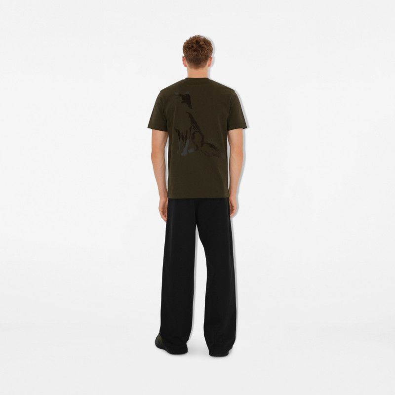 Burberry o1w1db10326 Fox Cotton T-Shirt in Green Size US XXS / EU 40 - 4 Thumbnail