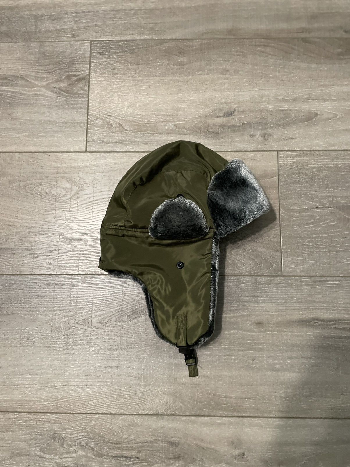 Other Olive Fur Hat Size ONE SIZE - 1 Thumbnail