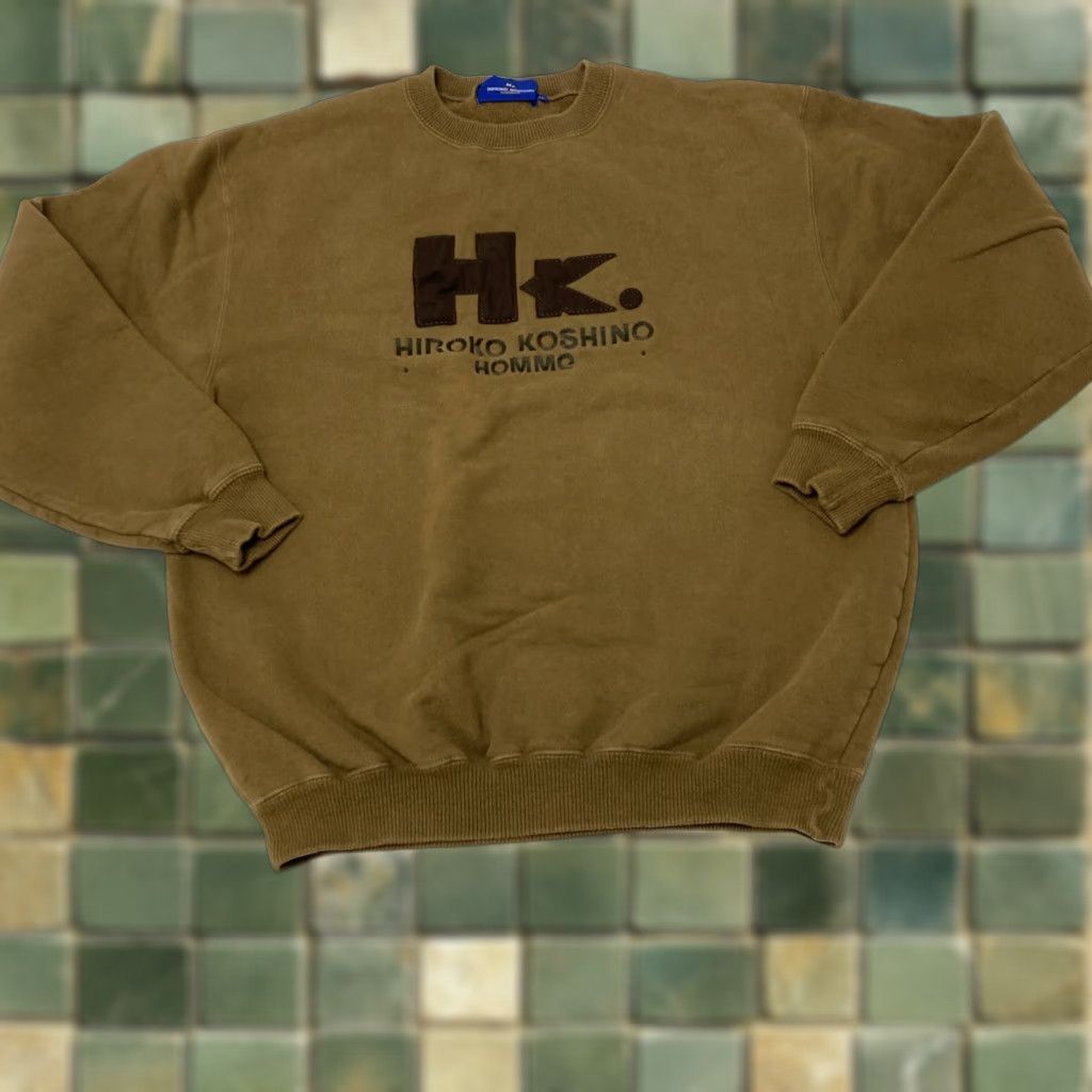 Vintage Hiroko Koshino Men Pullover Sweater L Brown Brown Pullover Sweater Mens L Brown Size US L / EU 52-54 / 3 - 1 Thumbnail
