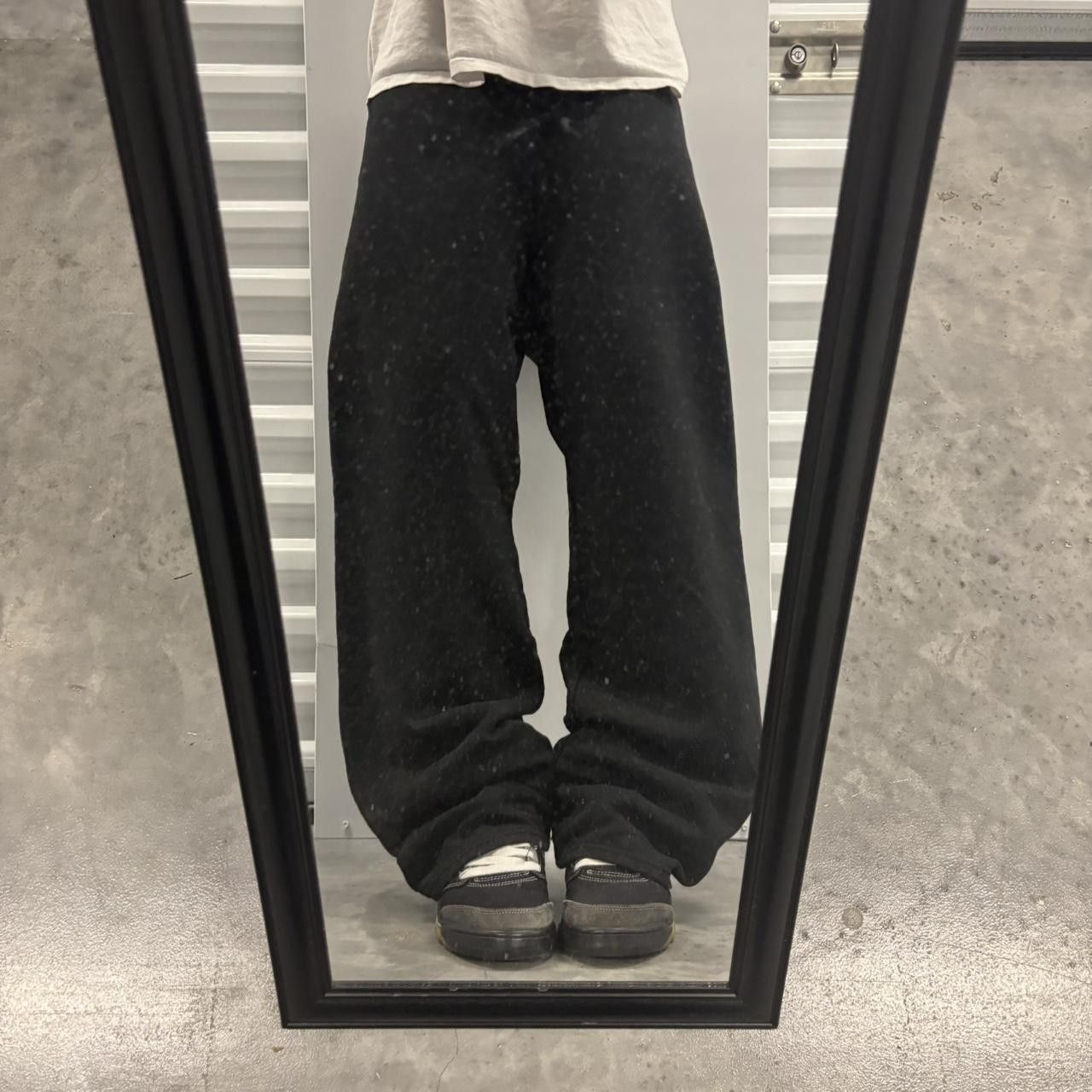 Japanese Brand × Vintage Crazy Vintage Y2K/2000s Solid Black Comfy Essential Sweatpants! Size US 32 / EU 48 - 1 Thumbnail