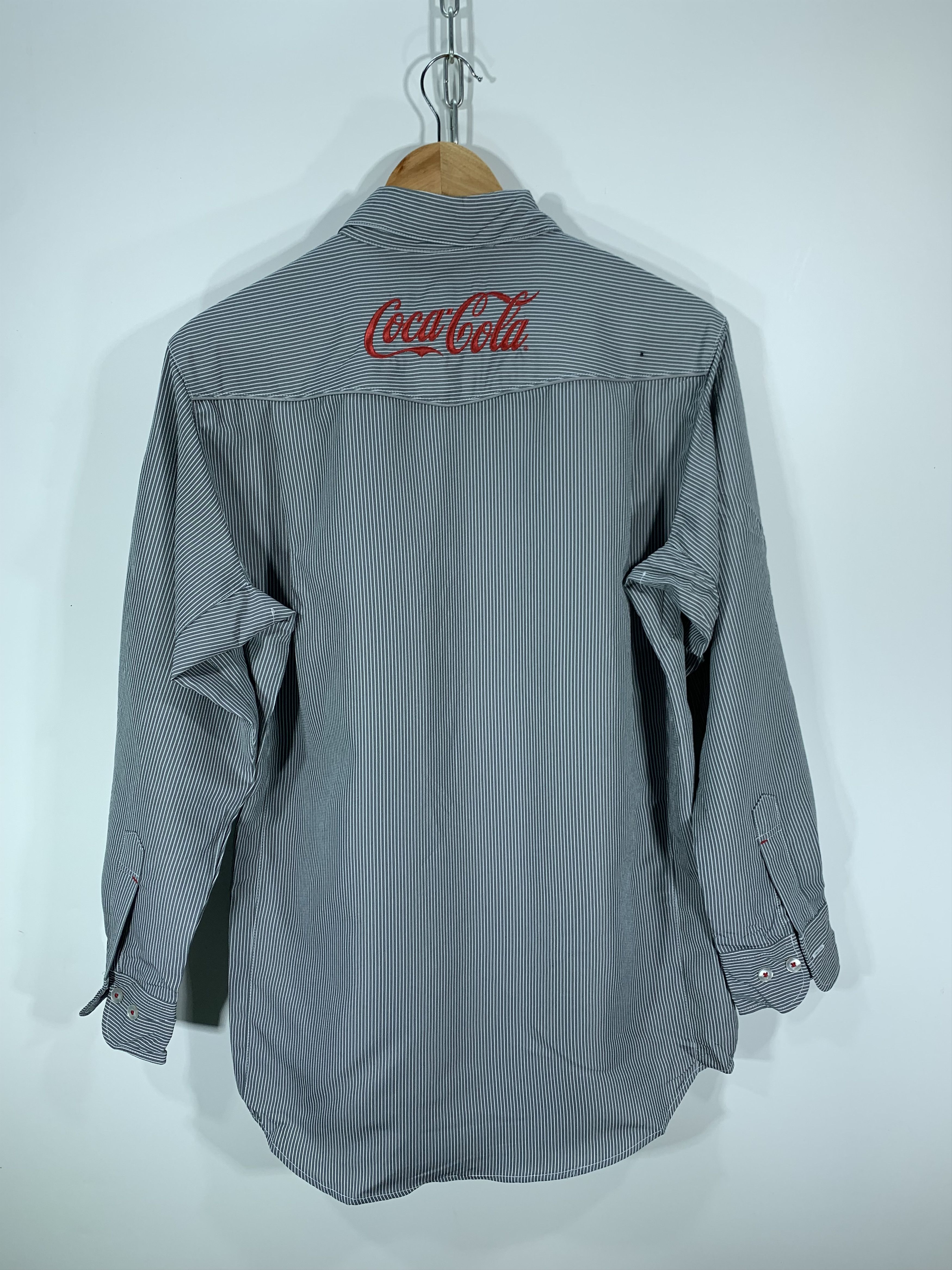 Coca Cola × Flannel × Vintage Vintage Cocacola Stripe Flannel Size US M / EU 48-50 / 2 - 9 Thumbnail