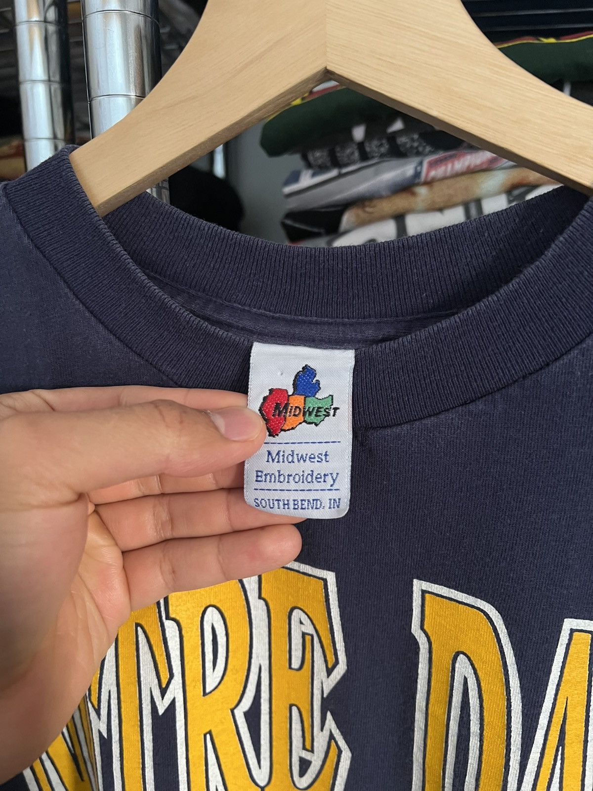 NCAA 90s Notre Dame University Fighting Irish Single Stitch Tee Size US L / EU 52-54 / 3 - 5 Thumbnail