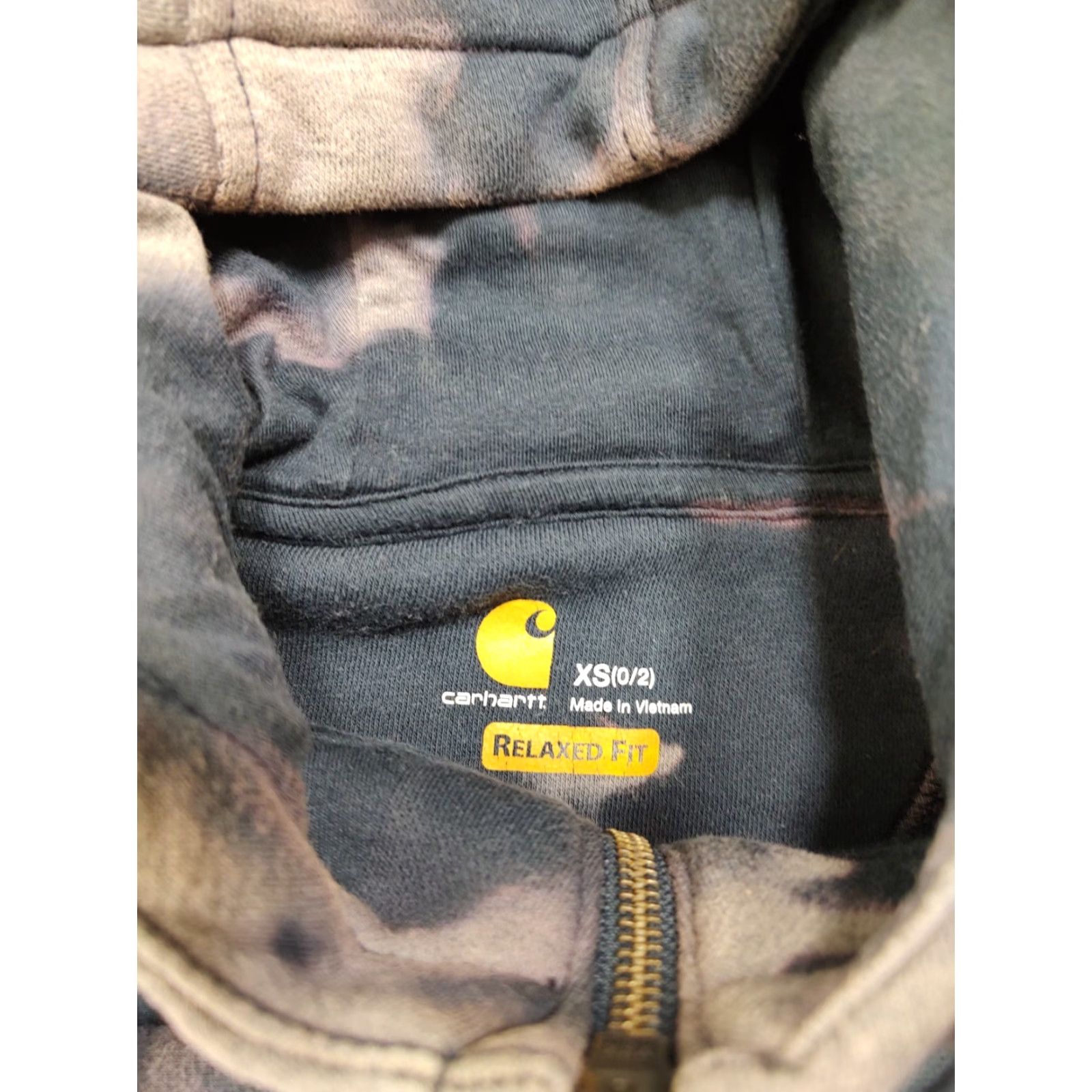 Carhartt VINTAGE Carhartt Womens XS Full Zip Hoodie Sweatshirt Acid Wash Tie Dye Blue 1 Of 1 Size XS / US 0-2 / IT 36-38 - 4 Thumbnail