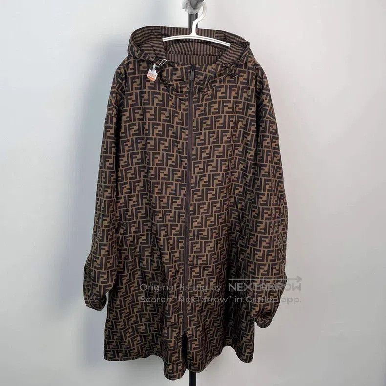 Fendi Fendi Monogrammed Double F Printed Striped Mid-Length Hood Size US M / EU 48-50 / 2 - 1 Thumbnail