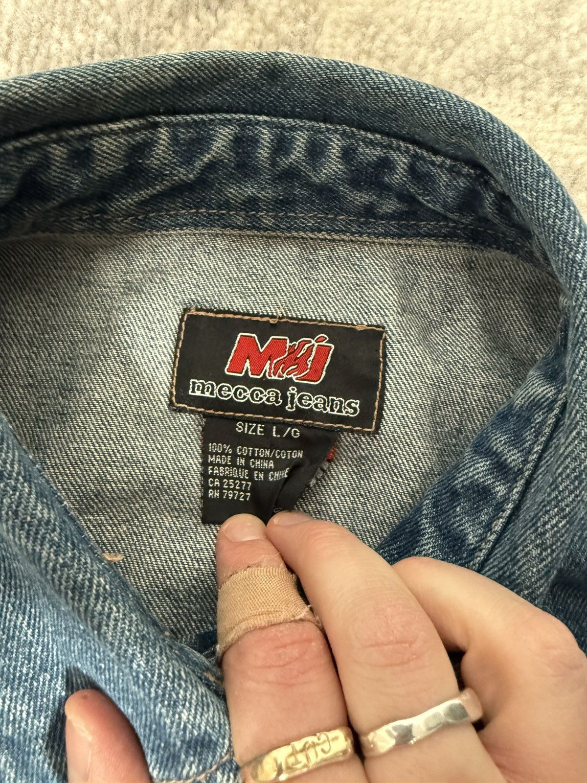 Mecca Y2K Mecca Jeans Denim Embroidery Jacket Size US L / EU 52-54 / 3 - 6 Thumbnail