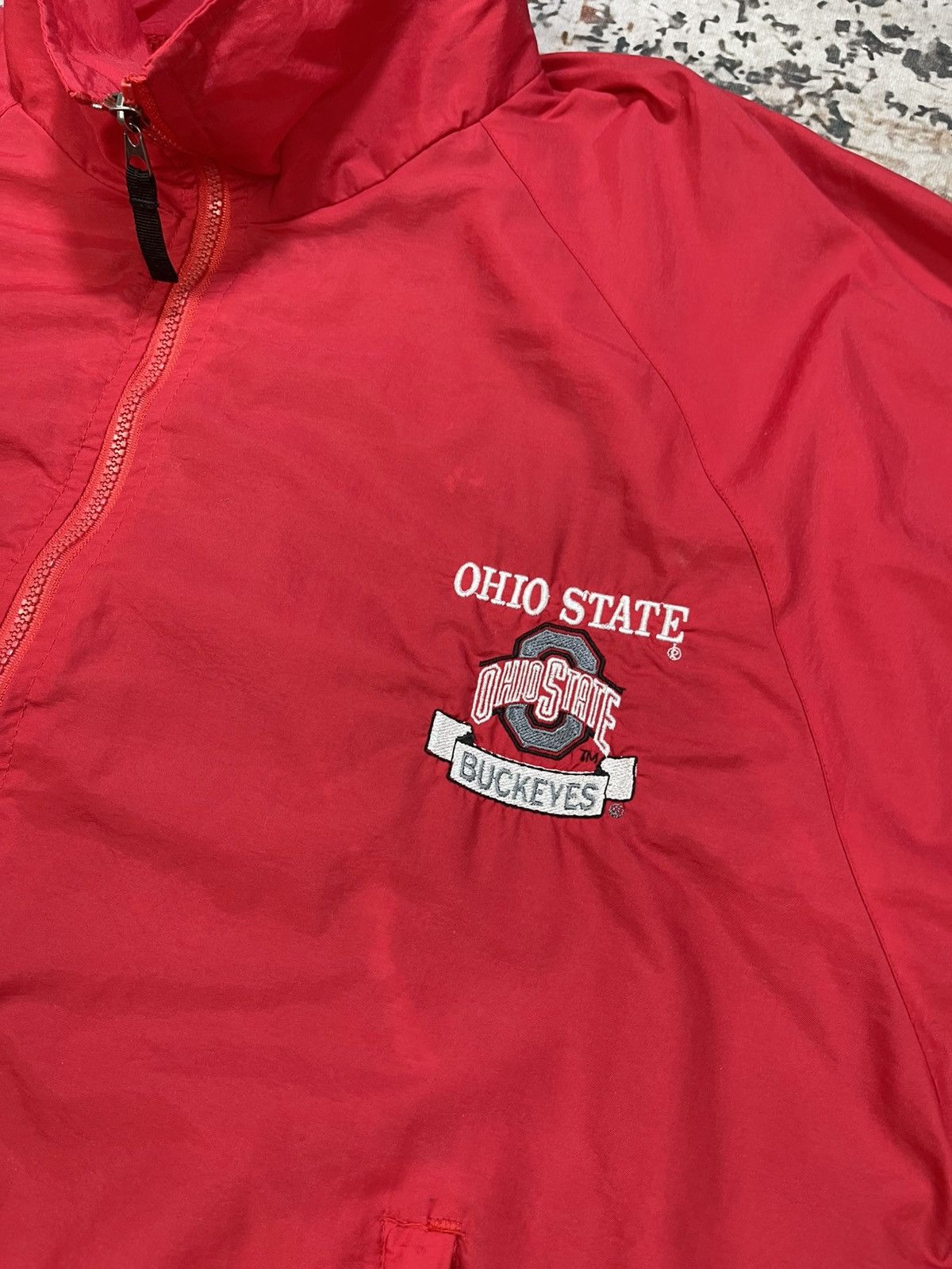 Logo Athletic Vintage 90s Ohio State Buckeyes Windbreaker Jacket Size US L / EU 52-54 / 3 - 3 Thumbnail