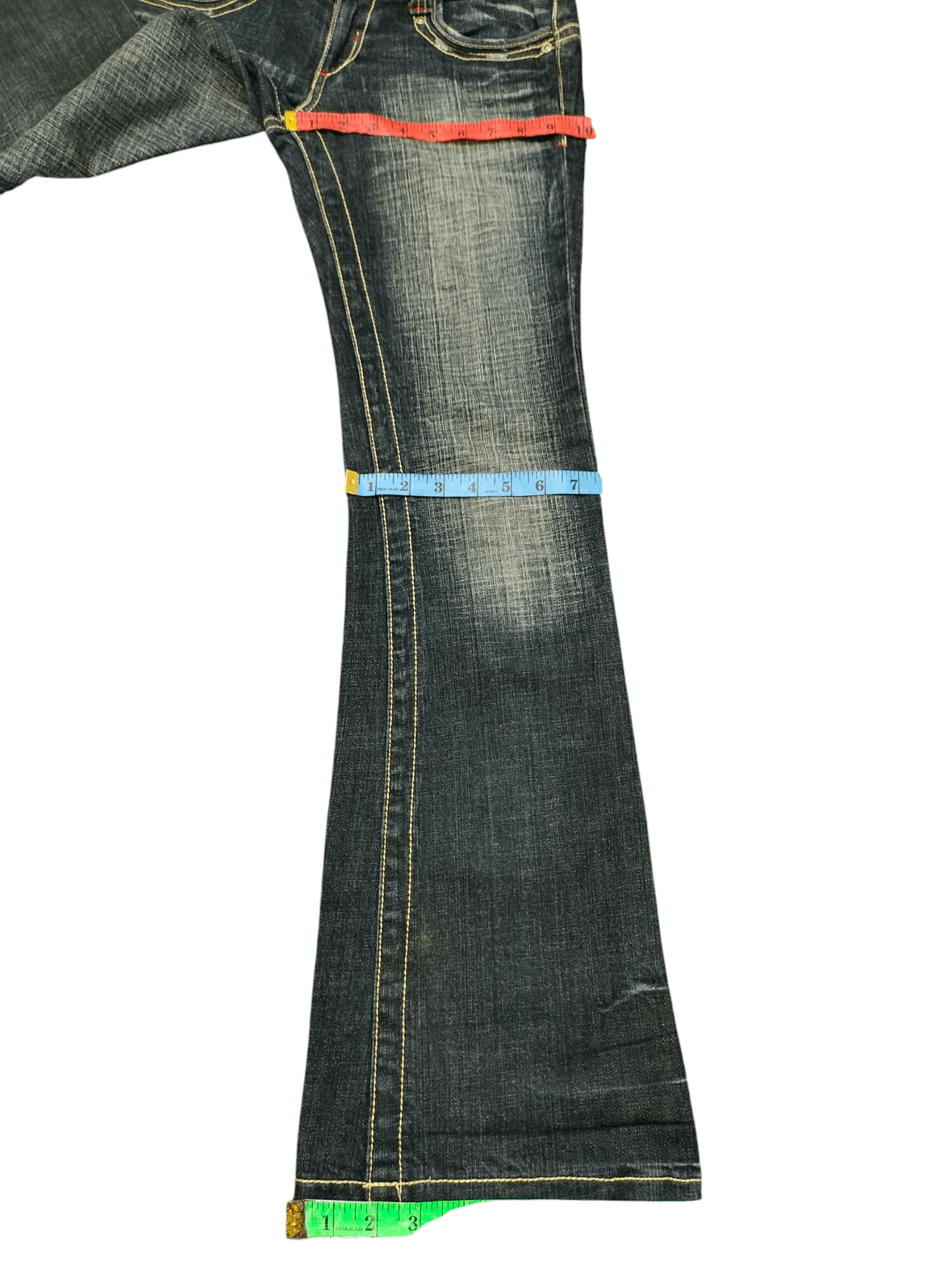 Japanese Brand Flare Jeans Camel Road Japan Faded Low Rise Denim Bootcut Size US 29 - 19 Thumbnail