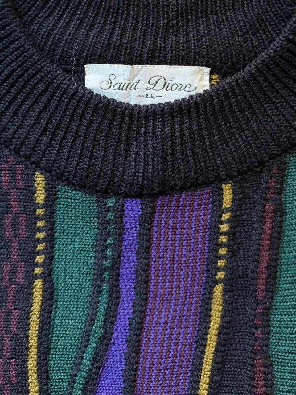 Coogi Vintage 90s Saint Diore Coogi Style 3D Knit Size L Size US L / EU 52-54 / 3 - 3 Thumbnail