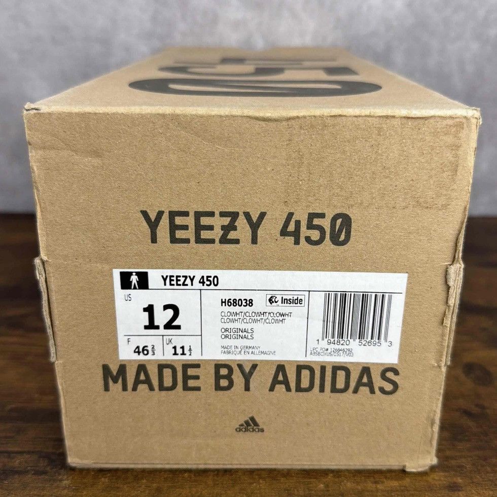 Adidas × Kanye West Adidas Yeezy 450 Cloud White Size 12 H68038 Men’s Sneakers Size US 12 / EU 45 - 8 Thumbnail