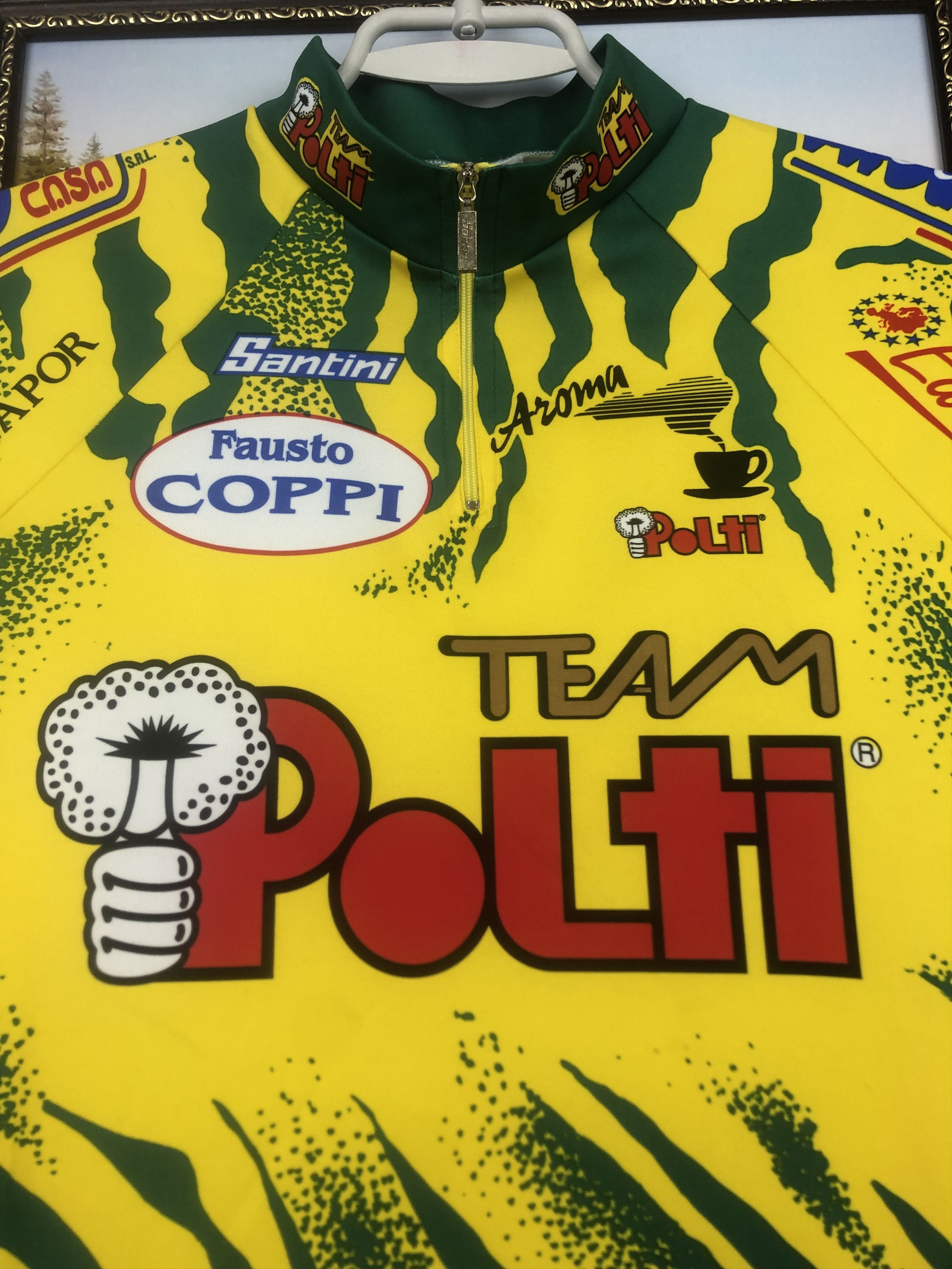 Vintage Vintage Santini Team Polti Cycling Jersey Mens Maglia Trikot Size US XL / EU 56 / 4 - 3 Thumbnail