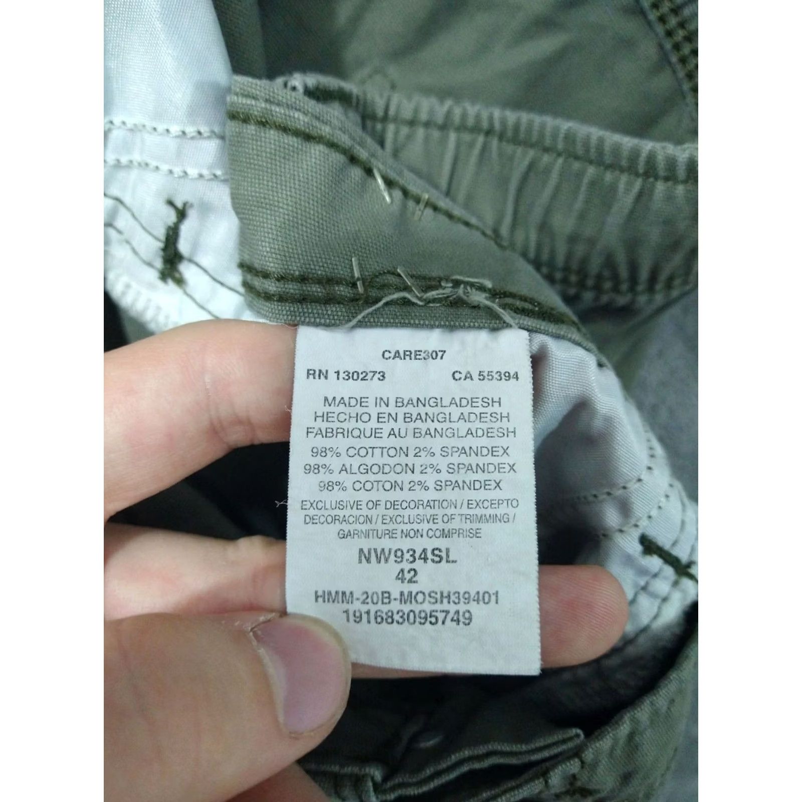 Wrangler Wrangler Mens Green Cargo Shorts Relaxed Fit Cotton Outdoor Hiking 42 Size US 42 / EU 58 - 6 Thumbnail