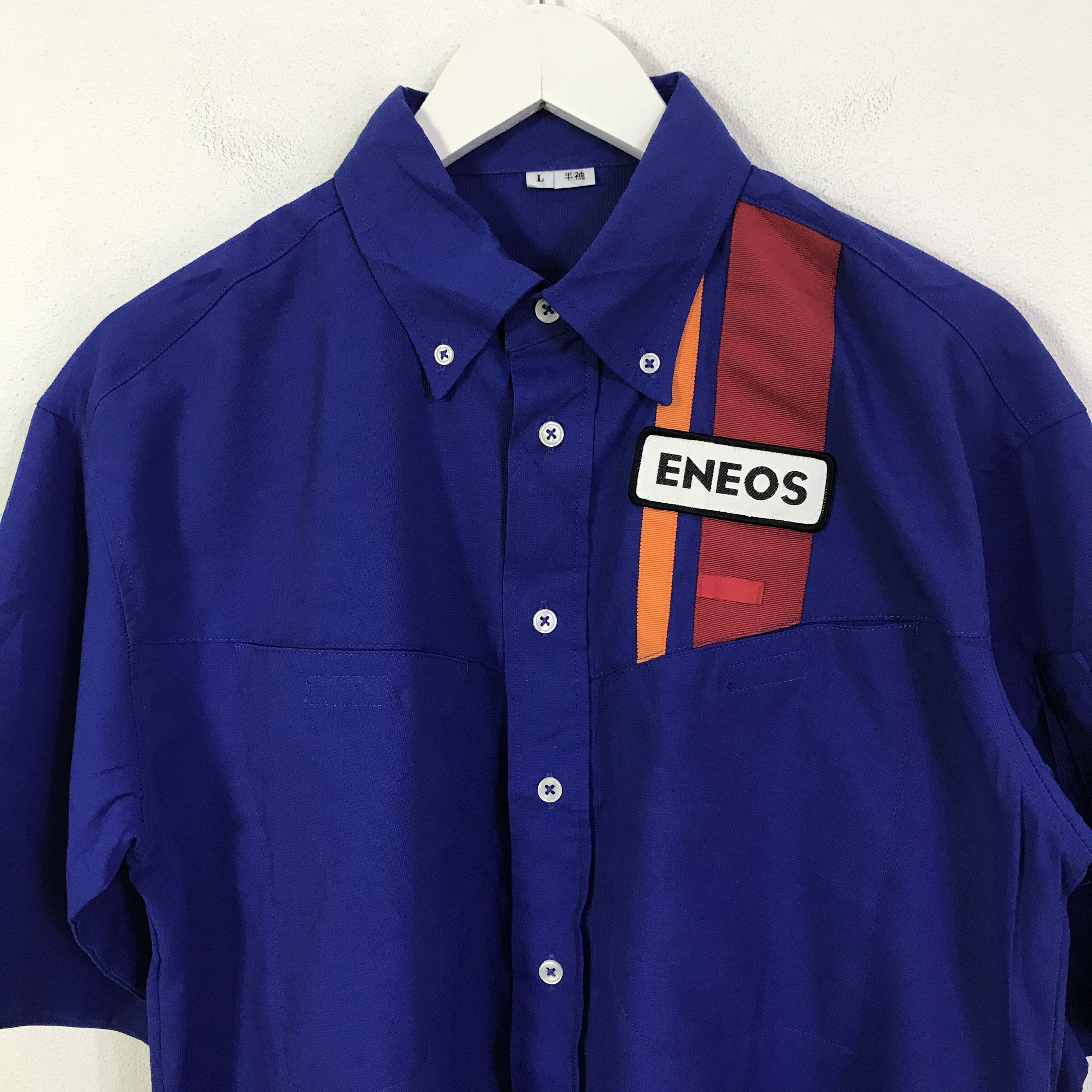 Japanese Brand eneos japan button up shirt K117B1 Size US L / EU 52-54 / 3 - 2 Thumbnail