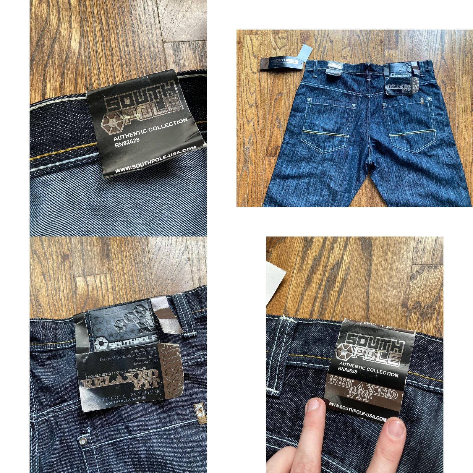 Southpole VINTAGE Southpole Jeans Men 40x34 90s Hip Hop Skater Deadstock 5-Pocket Denim Blue Straight 4180 Size US 40 / EU 56 - 9 Thumbnail