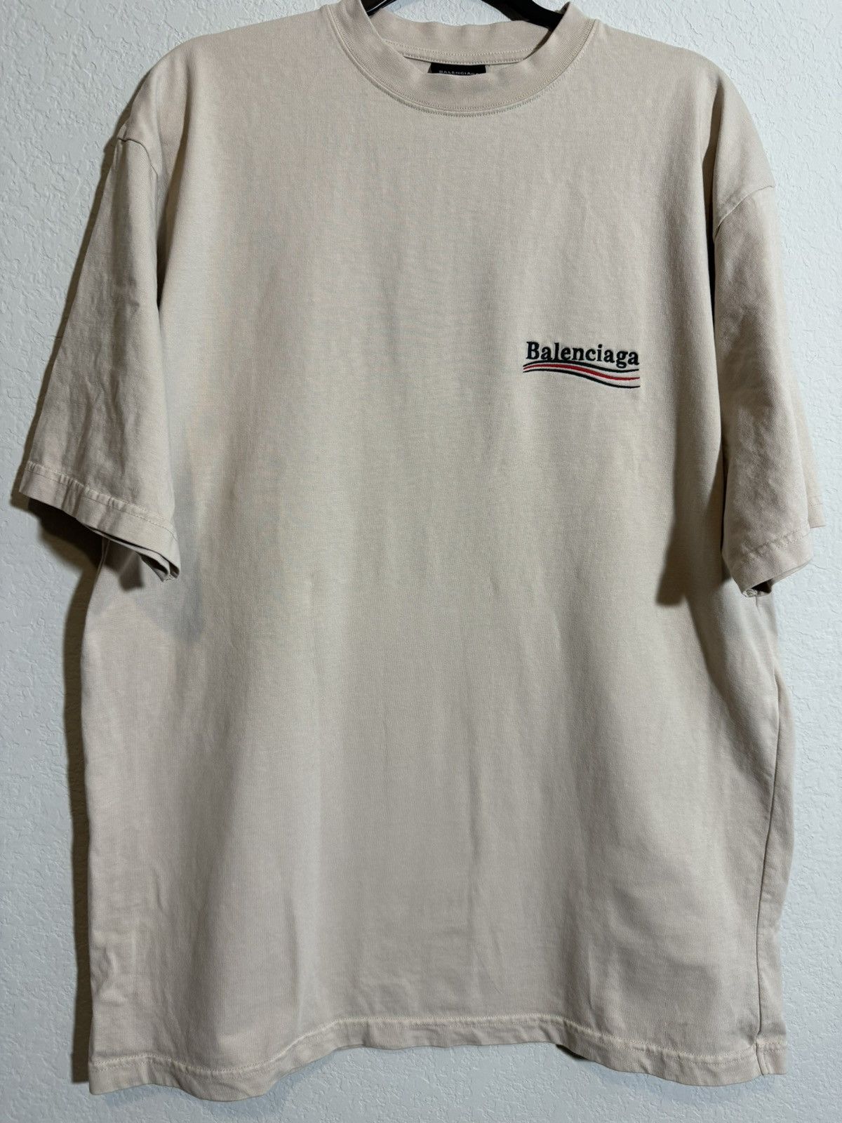Balenciaga Campaign Logo Embroidered T-shirt Size US S / EU 44-46 / 1 - 2 Thumbnail