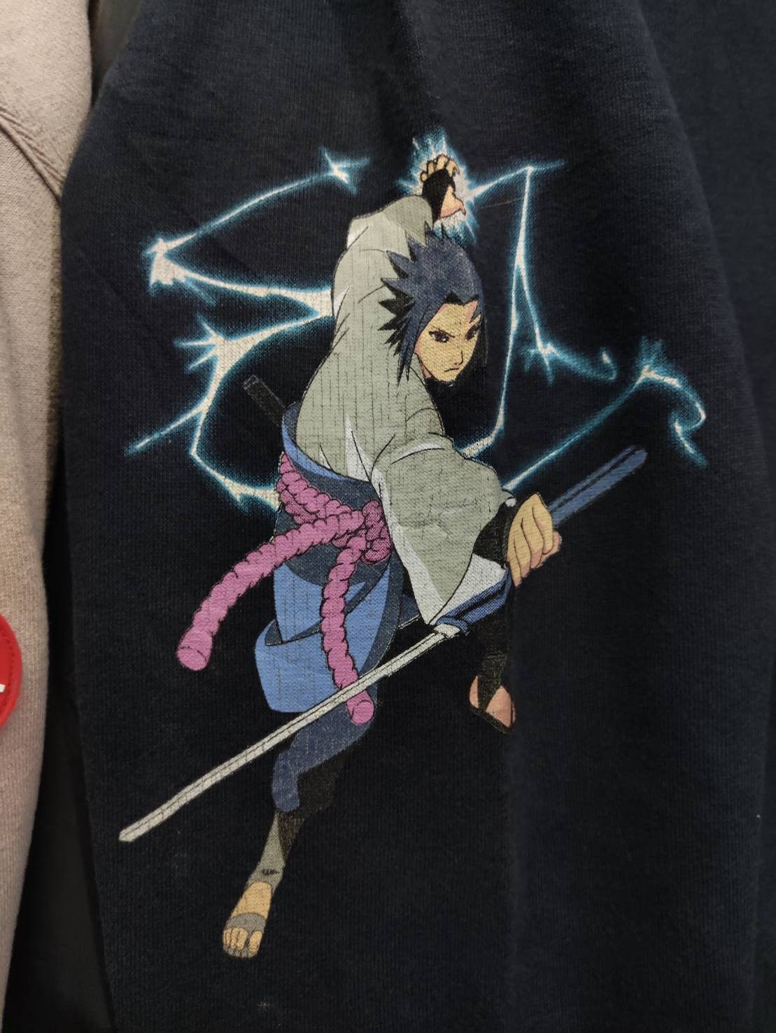 Anime Vtg 00 's Naruto Shippuden " Sasuke "Character Promo Hoodie Size US M / EU 48-50 / 2 - 8 Thumbnail