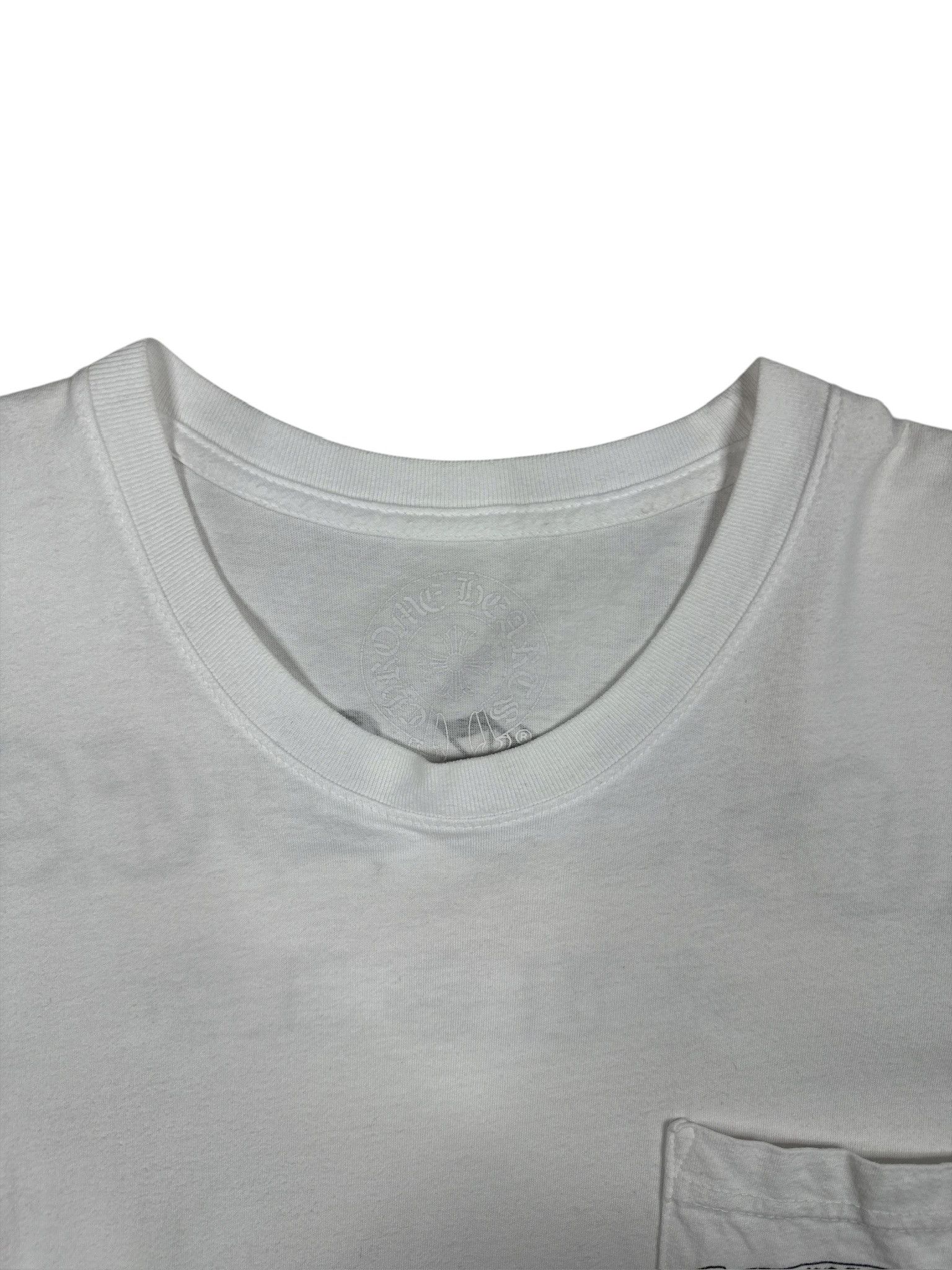 Chrome Hearts Chrome Hearts Shoulder Logo Pocket Tee USA Edition White Size US L / EU 52-54 / 3 - 3 Thumbnail