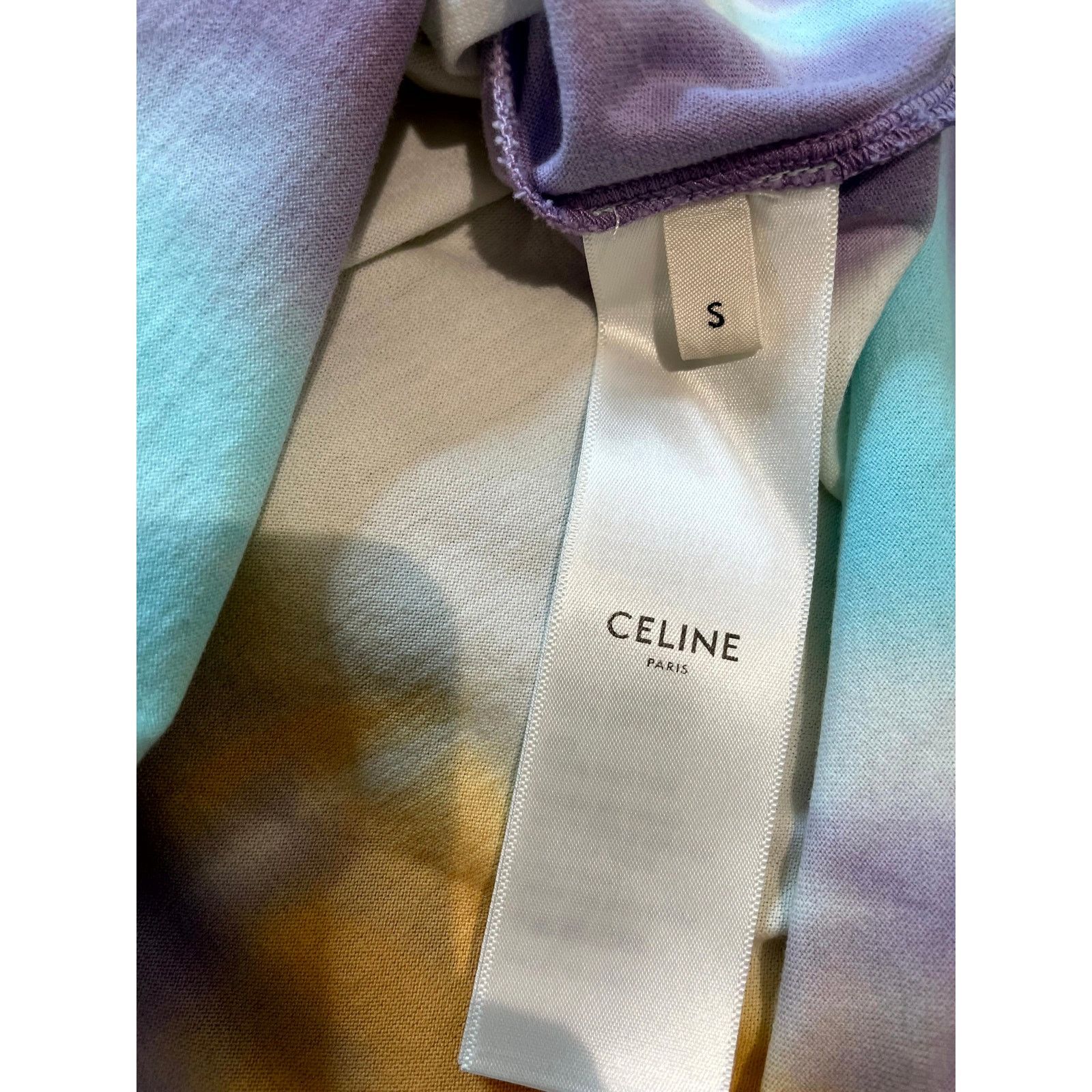 Celine Celine Studded Spellout Logo Tie Dye Tee Size US S / EU 44-46 / 1 - 3 Thumbnail