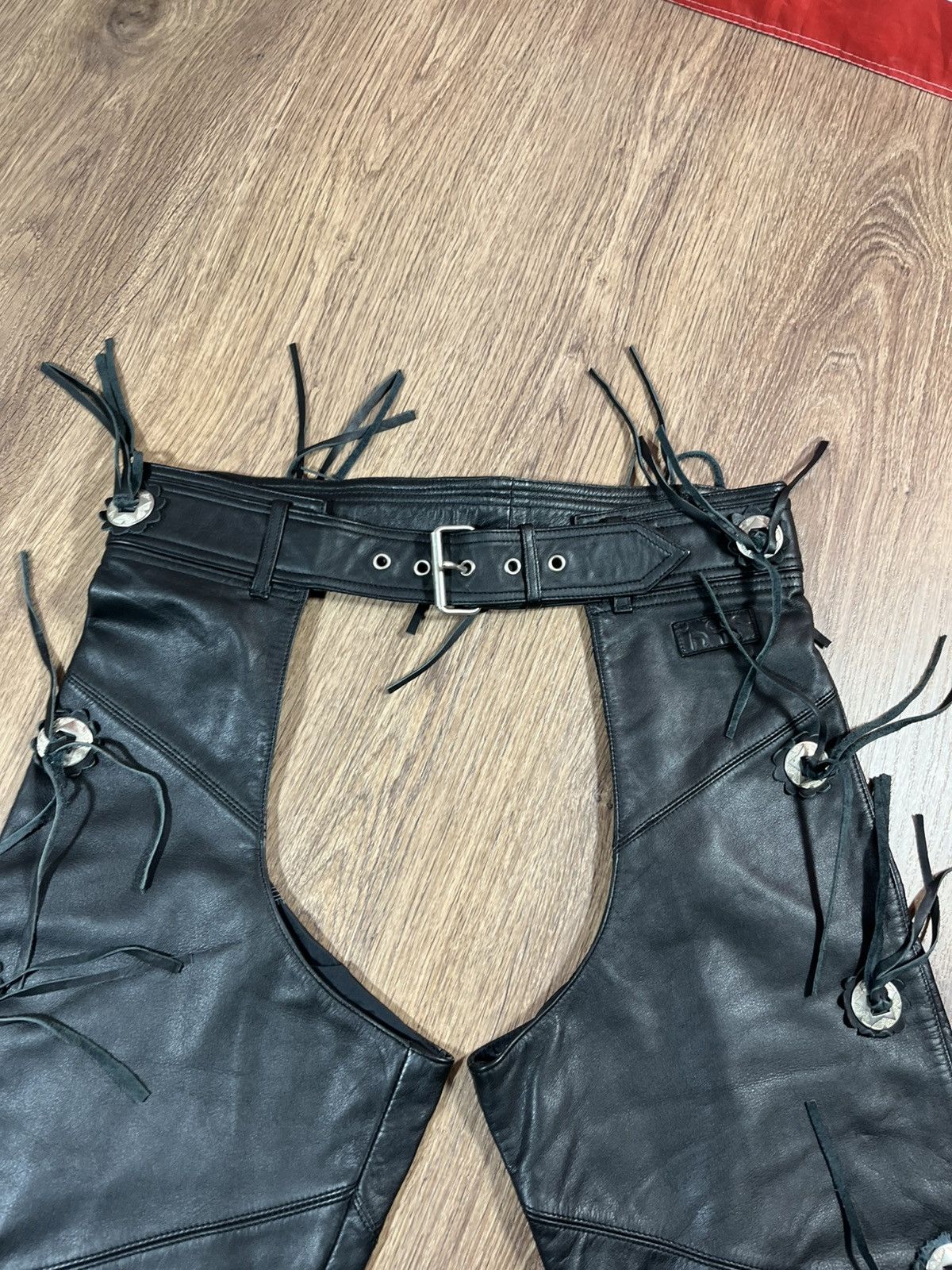 Vintage Vintage Leather Moto Bikers Chaps IXS Rare Size US 34 / EU 50 - 11 Thumbnail