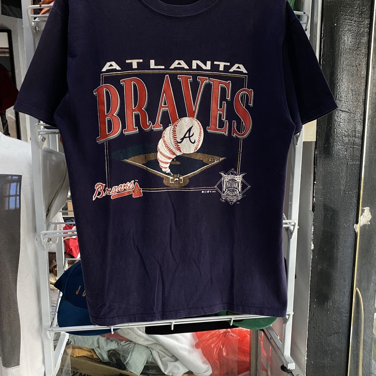 MLB × Russell Athletic × Vintage Vintage 90s Atlanta Braves T Shirt Size L Russell Athletic Size US L / EU 52-54 / 3 - 4 Thumbnail