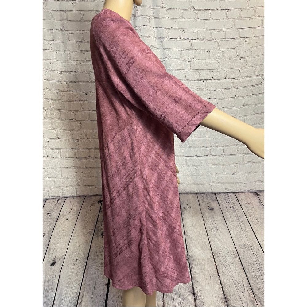 Other New Soft Surroundings 3/4 Sleeve Mauve Cotton Dress Size S Size S / US 4 / IT 40 - 3 Thumbnail