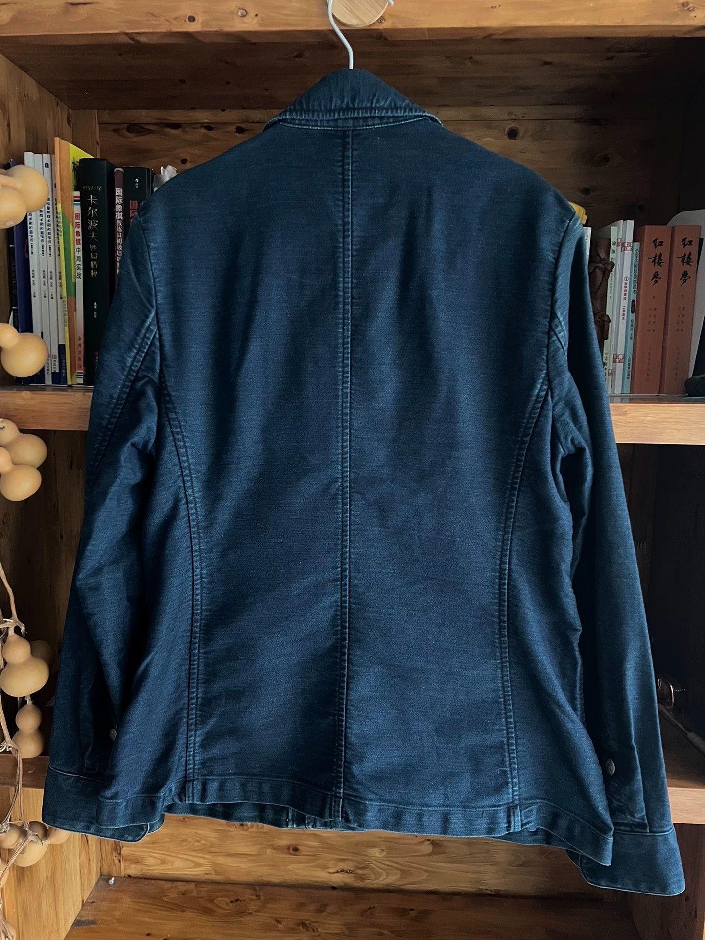 45rpm 45rpm Indigo Jpn Light Distressed Washed Motorcycle Jacket Size US XL / EU 56 / 4 - 7 Thumbnail