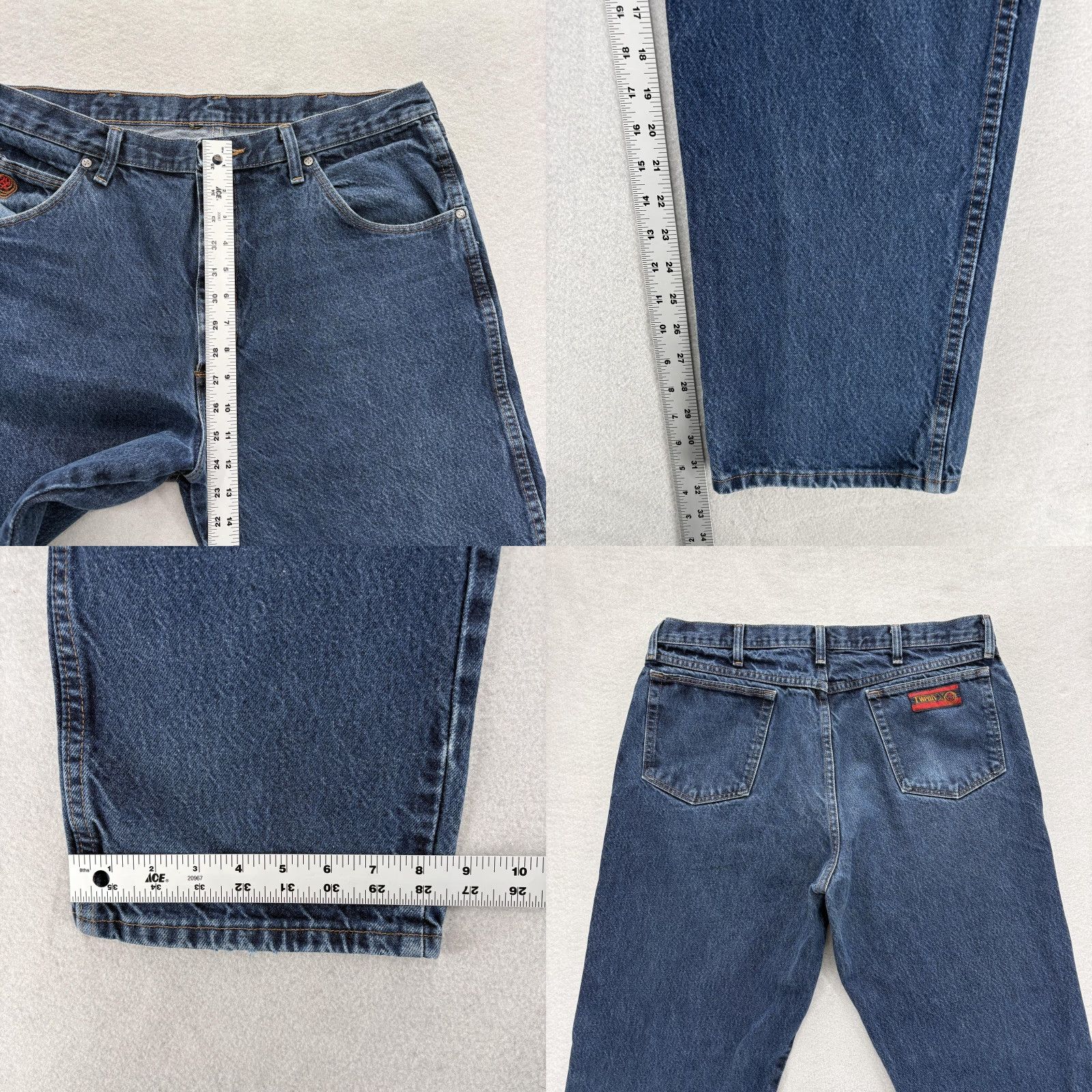 Wrangler Wrangler Jeans Men's 36x32 Blue Style 22 Original Denim Rodeo Western Taper 20X 5-Pocket Logo Embroidered Zip Fly Relaxed Mid Rise Denim Jeans Mens Size US 36 / EU 52 - 8 Thumbnail