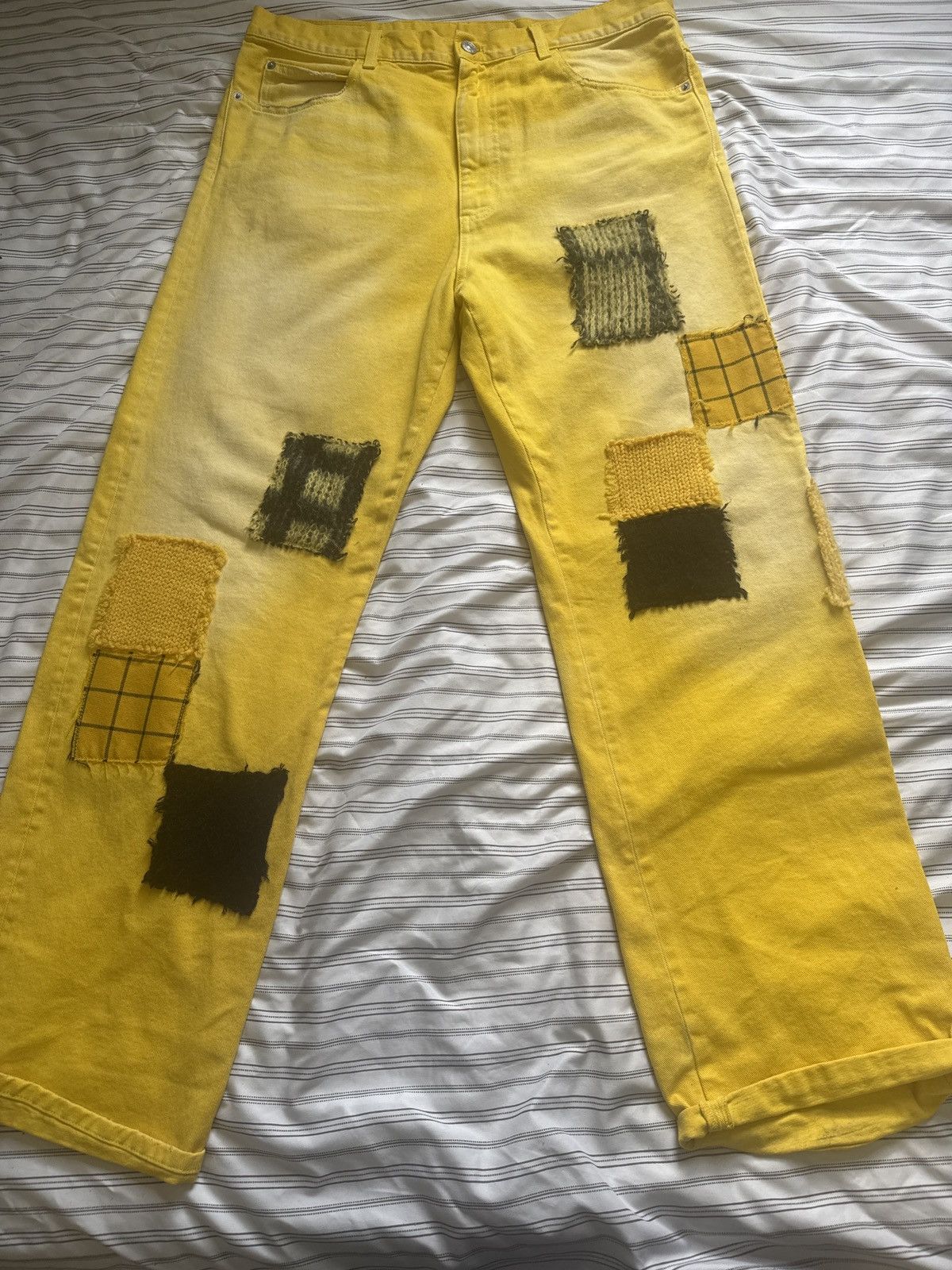 Marni Marni Yellow Patchwork Jeans Men’s Size 36 Size US 36 / EU 52 - 6 Thumbnail