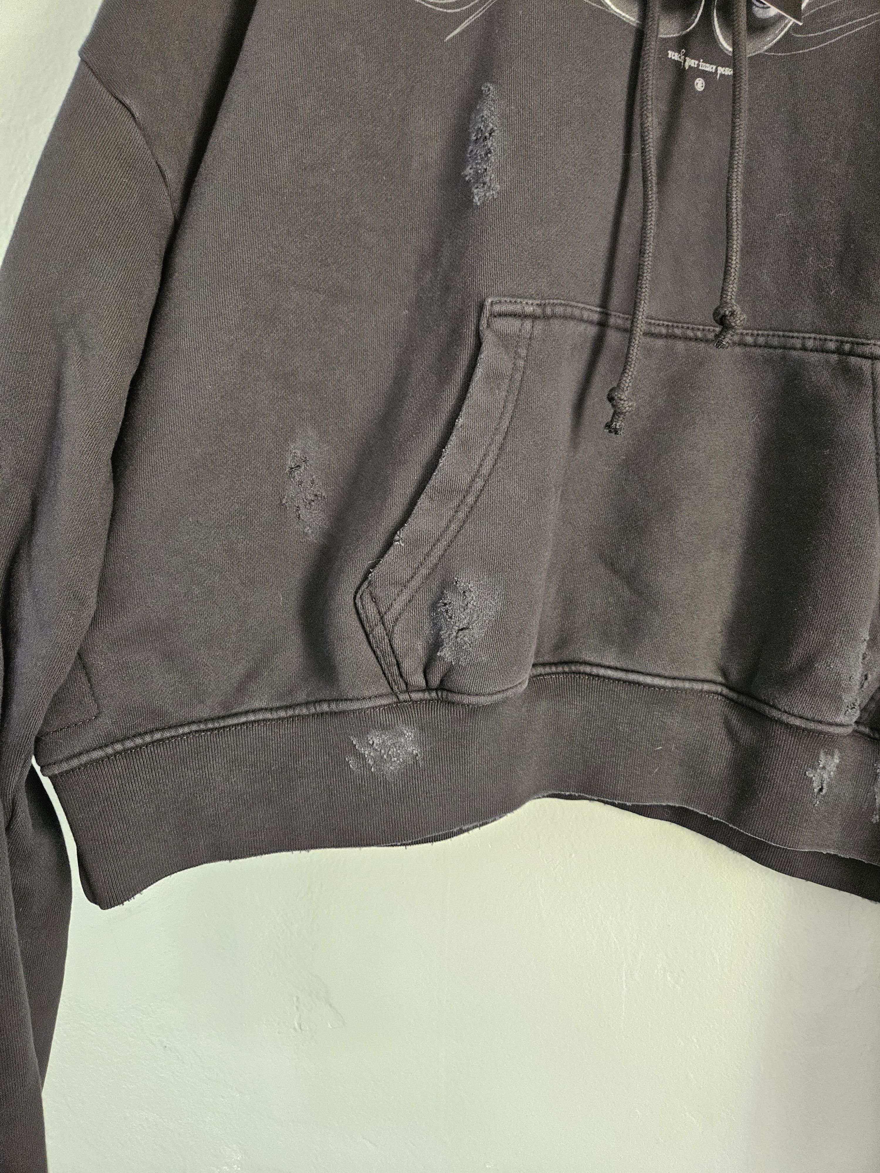 Complex × HELLSTAR ComplexCon Dark Ohm Oversized Distressed Black Hoodie Size US L / EU 52-54 / 3 - 5 Thumbnail