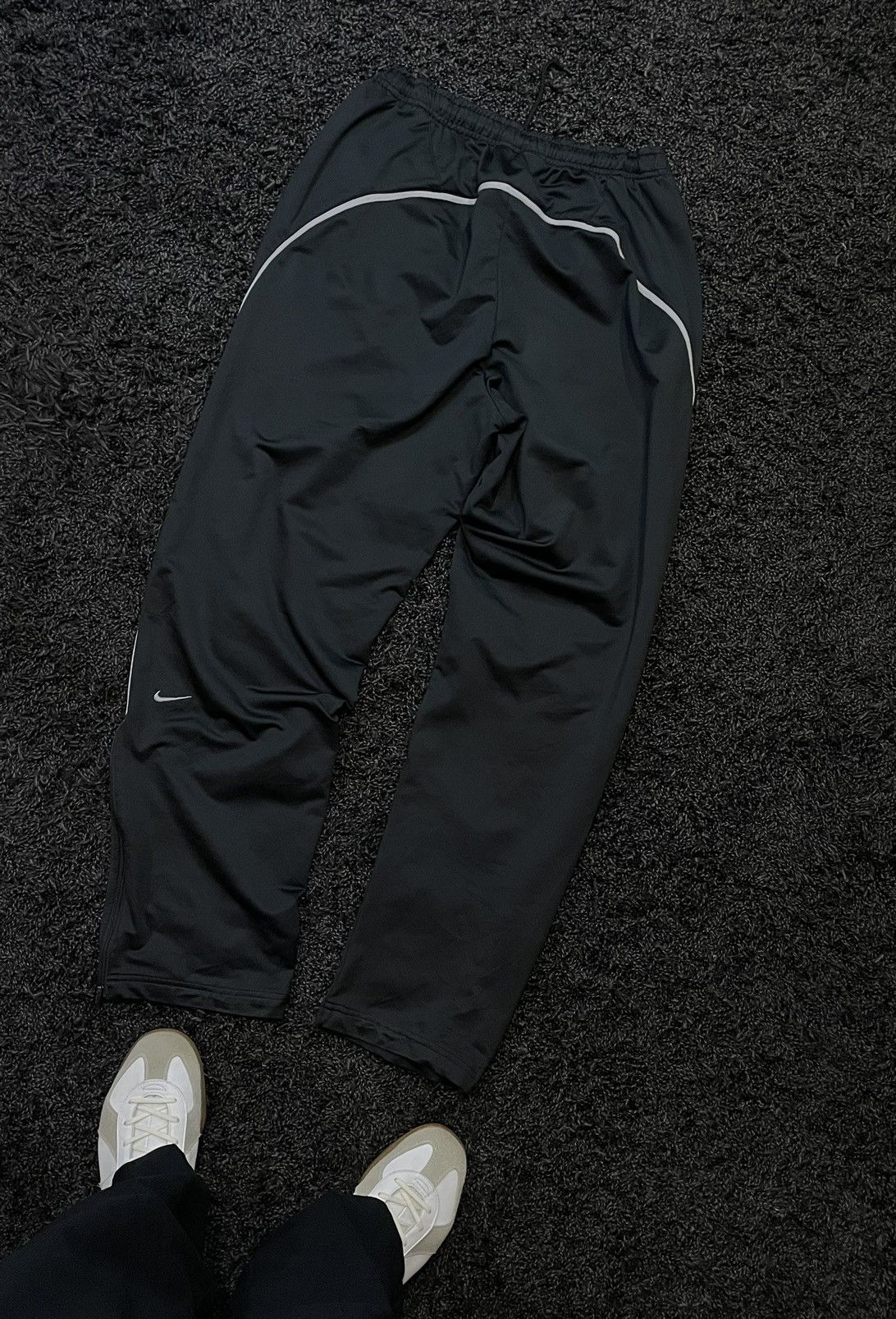 Nike × Vintage 00s Nike Team Vintage Swoosh Joggers Pants Drill Y2K Size US 33 - 2 Thumbnail